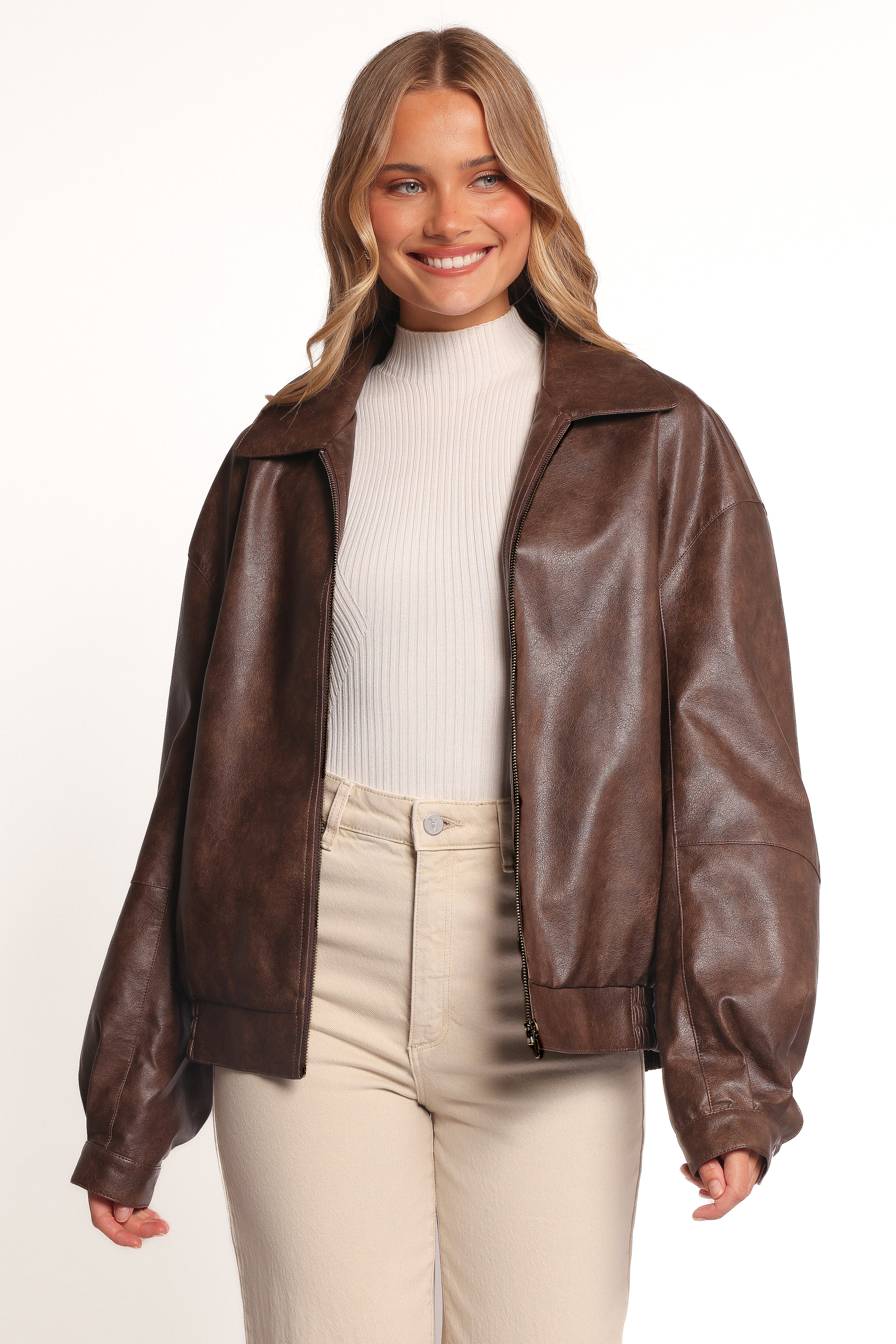 Petal and Pup USA OUTERWEAR Zoe Bomber Jacket - Brown