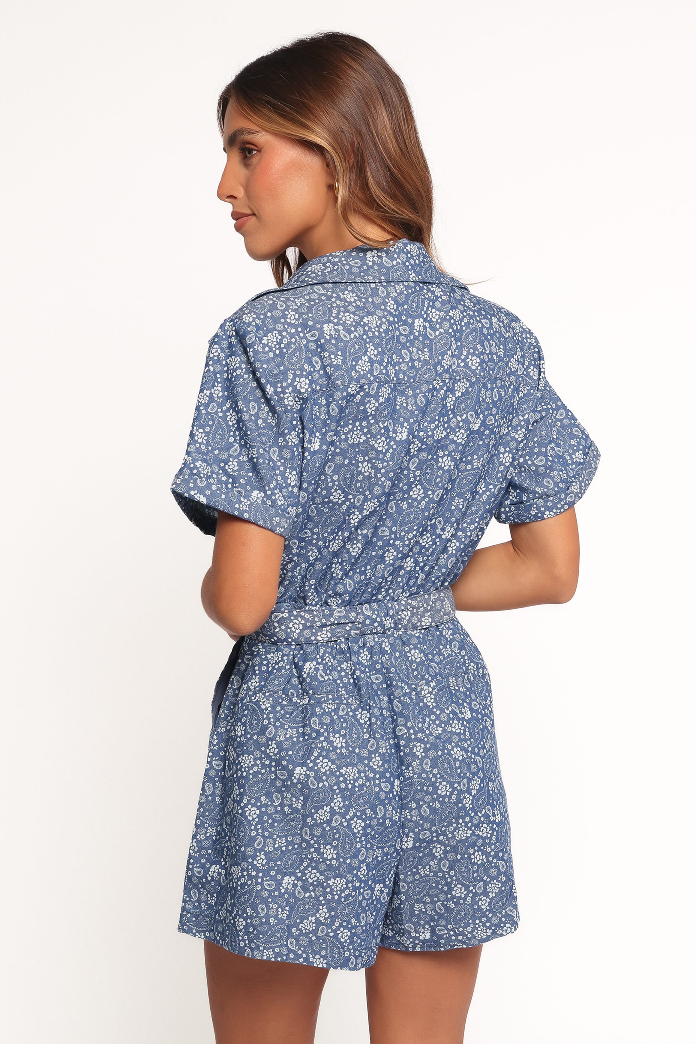 Petal and Pup USA PLAYSUITS Adela Romper - Chambray
