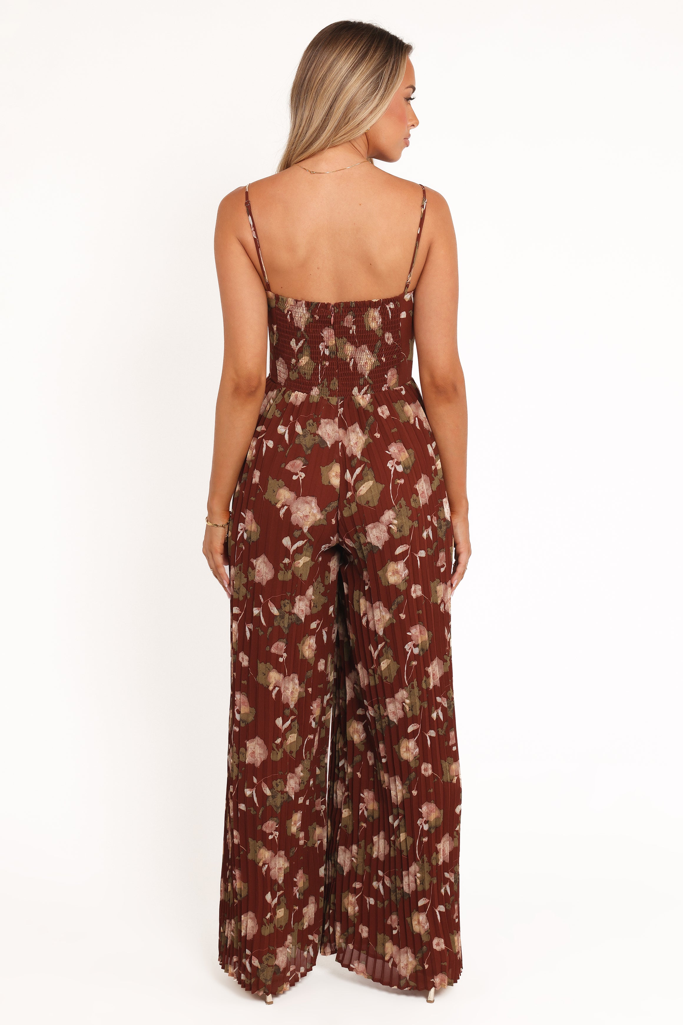 Petal and Pup USA PLAYSUITS Alice Wide Leg Jumpsuit - Brown Floral