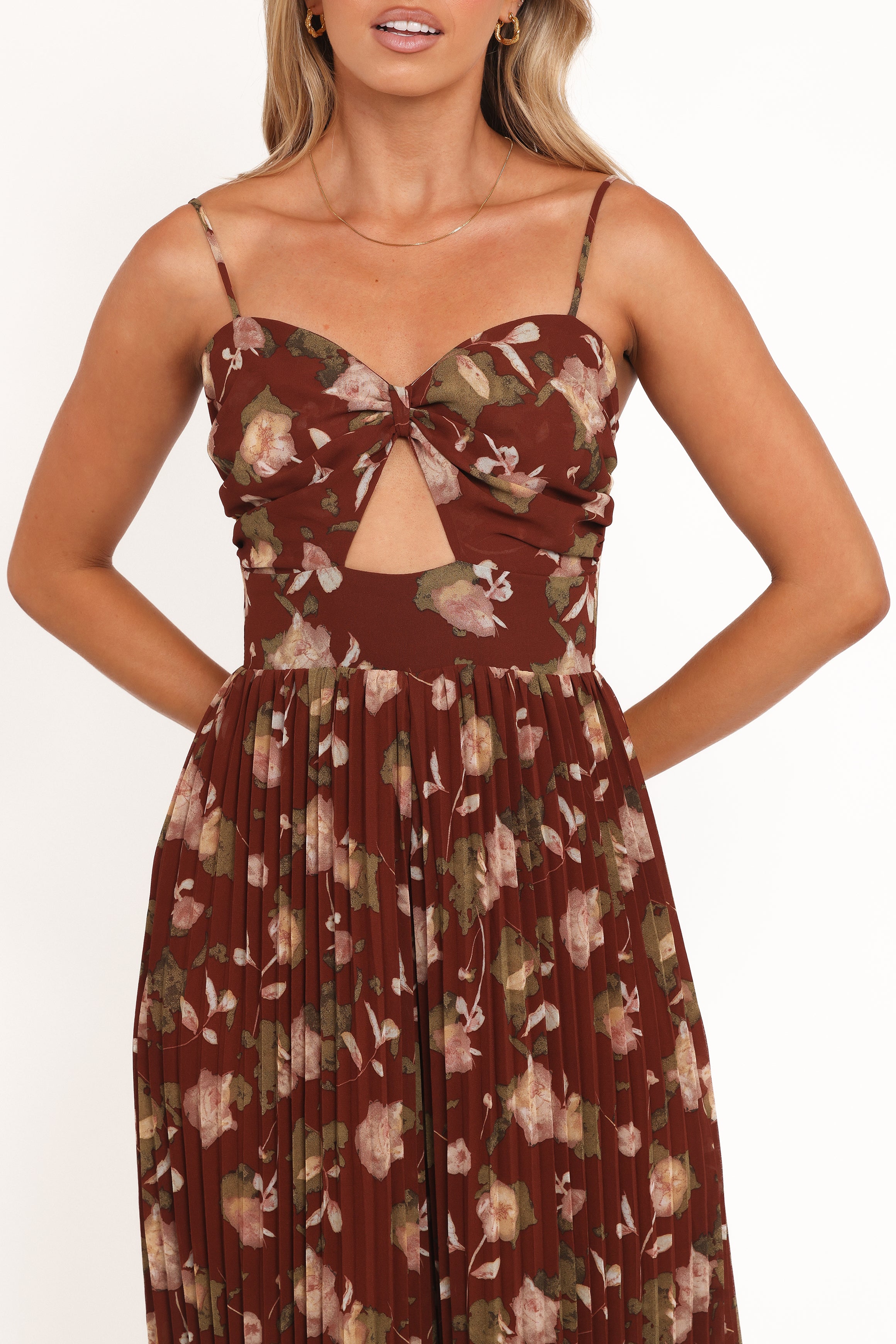 Petal and Pup USA PLAYSUITS Alice Wide Leg Jumpsuit - Brown Floral