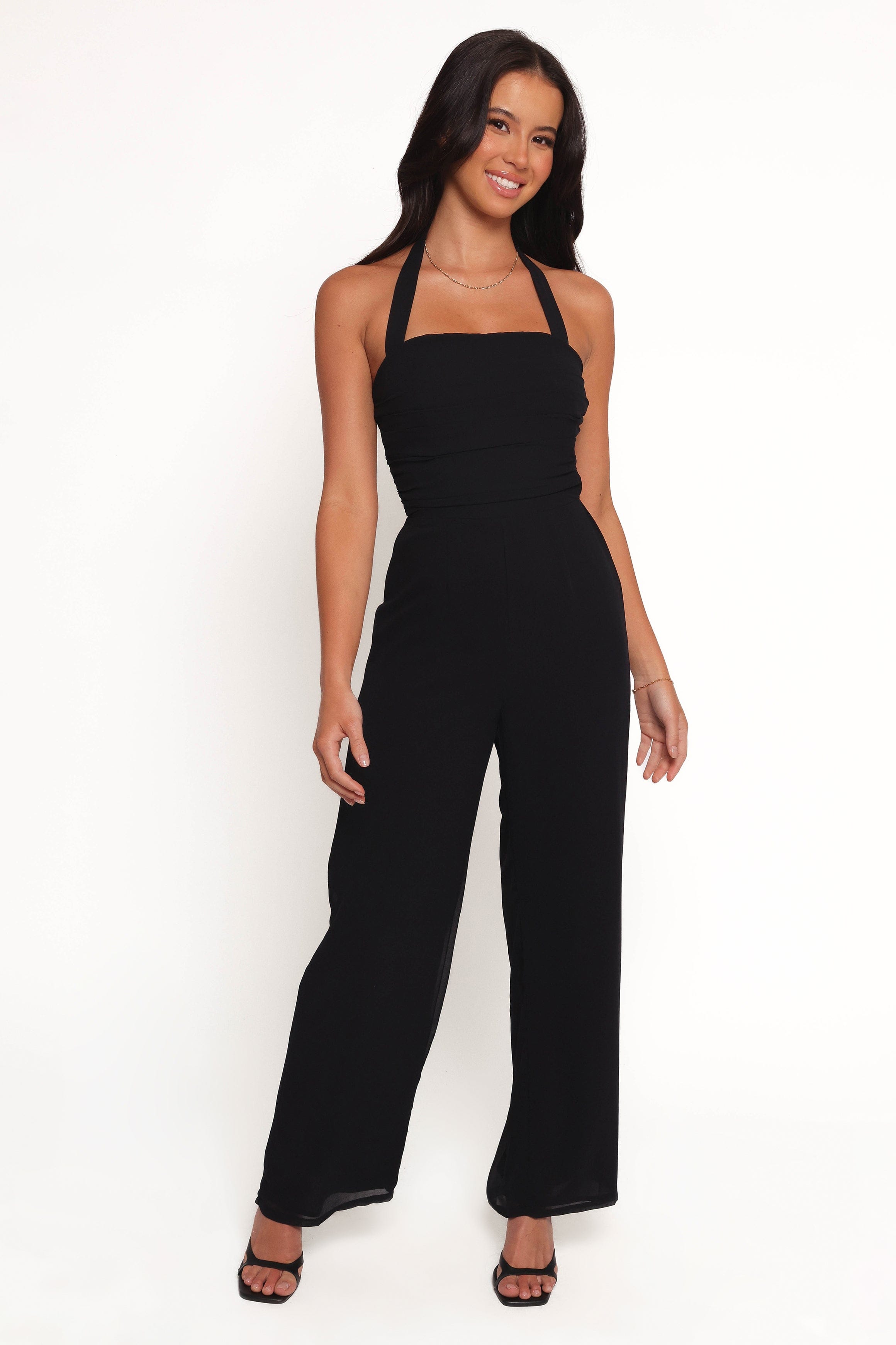 Petal and Pup USA PLAYSUITS Amhran Halter Jumpsuit - Black
