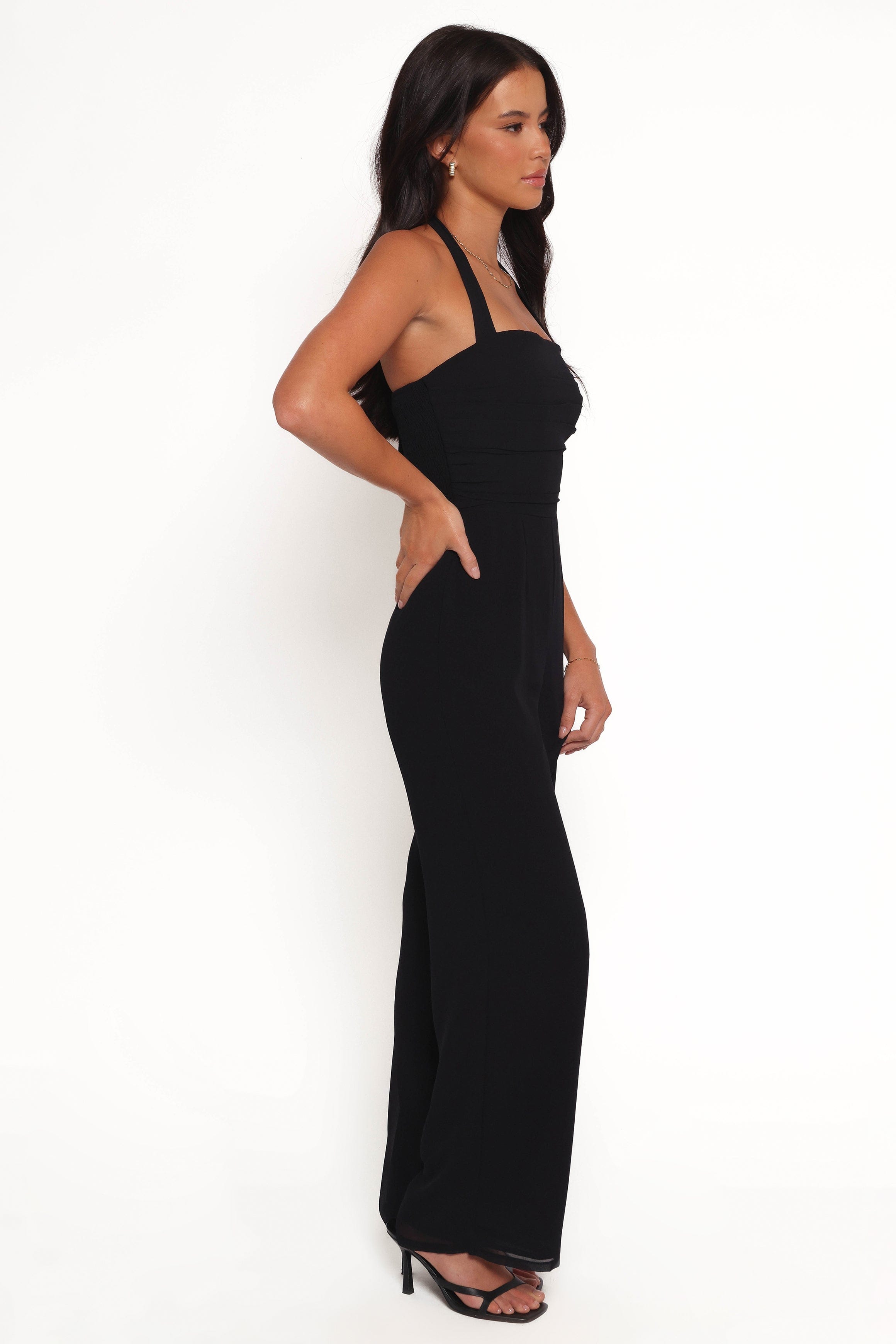Petal and Pup USA PLAYSUITS Amhran Halter Jumpsuit - Black