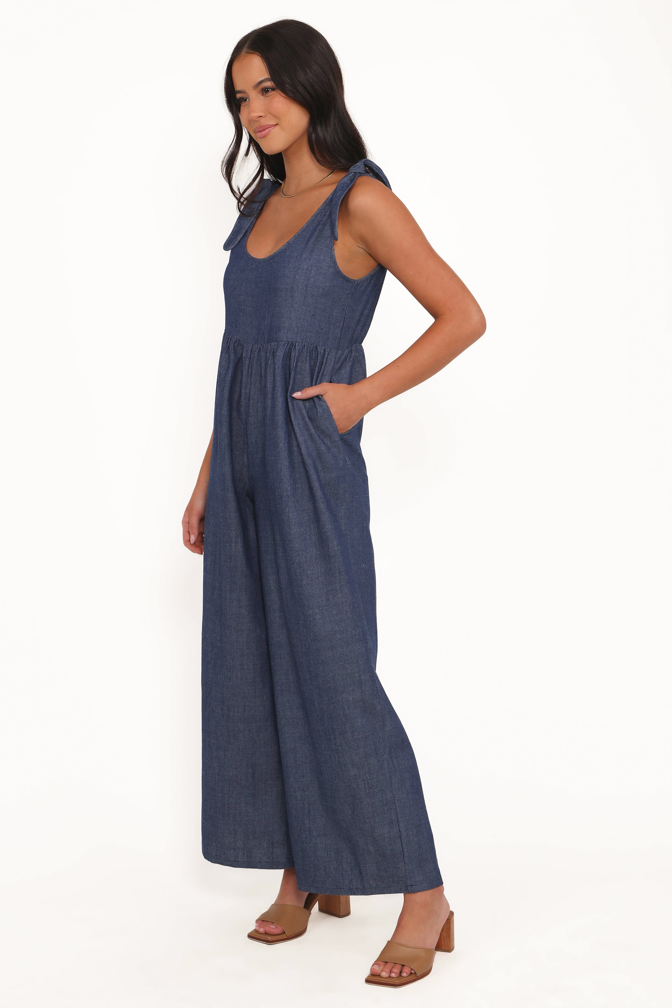 Petal and Pup USA PLAYSUITS Ayla Chambray Jumpsuit - Denim