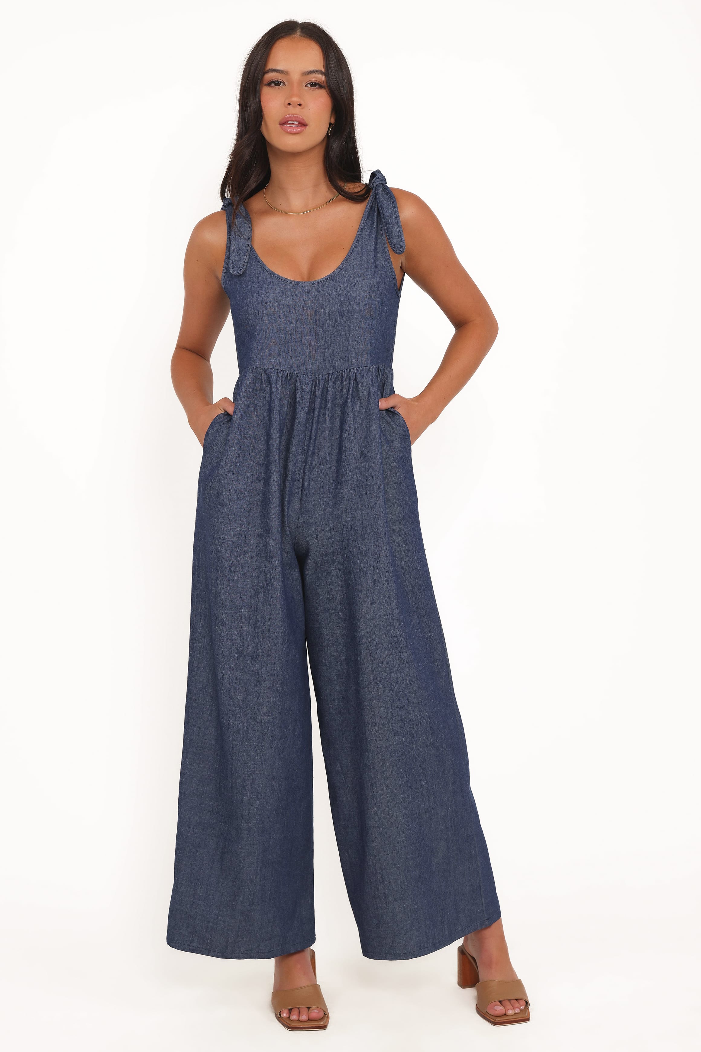 Petal and Pup USA PLAYSUITS Ayla Chambray Jumpsuit - Denim