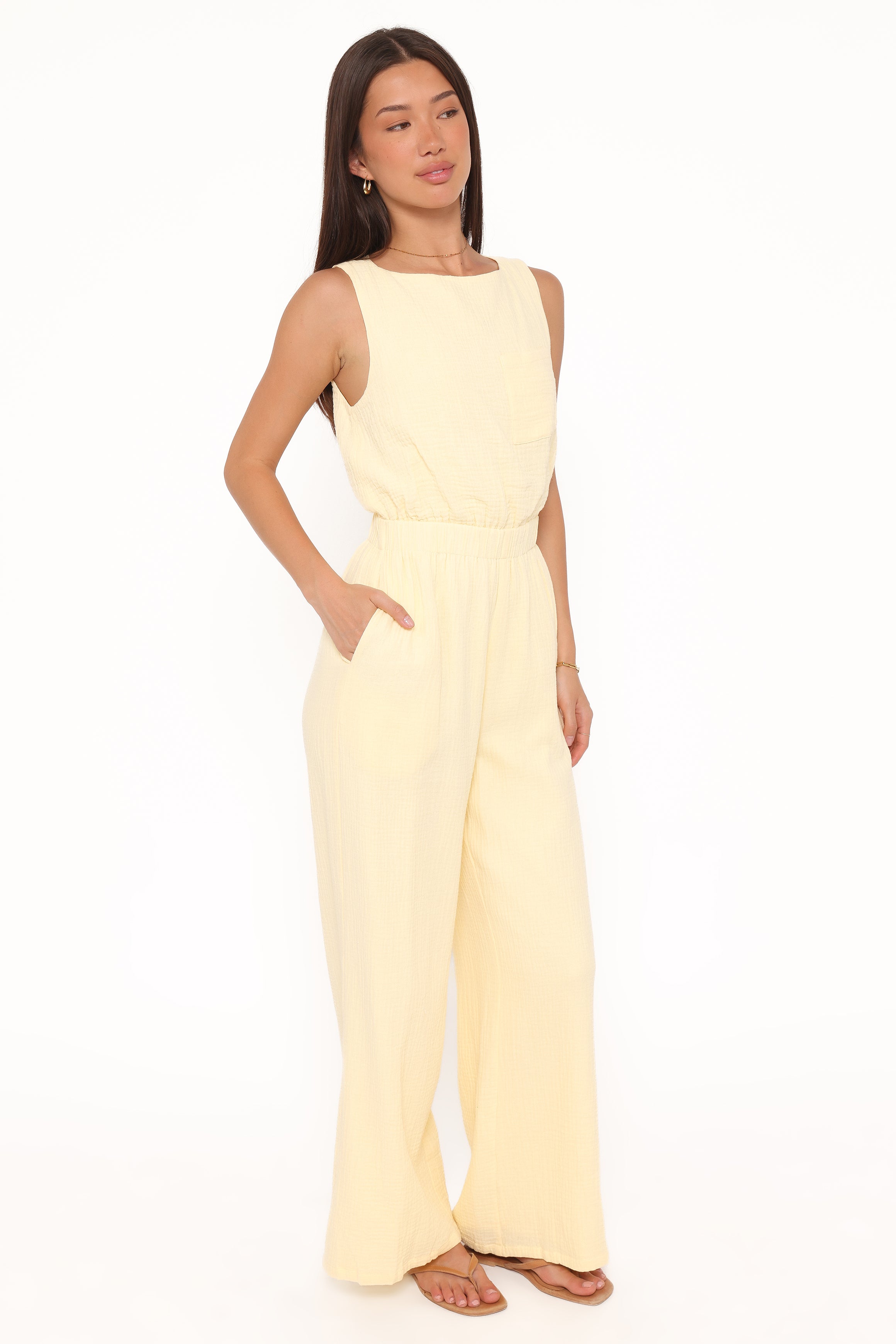 Petal and Pup USA PLAYSUITS Brenna Cotton Jumpsuit - Baby Yellow