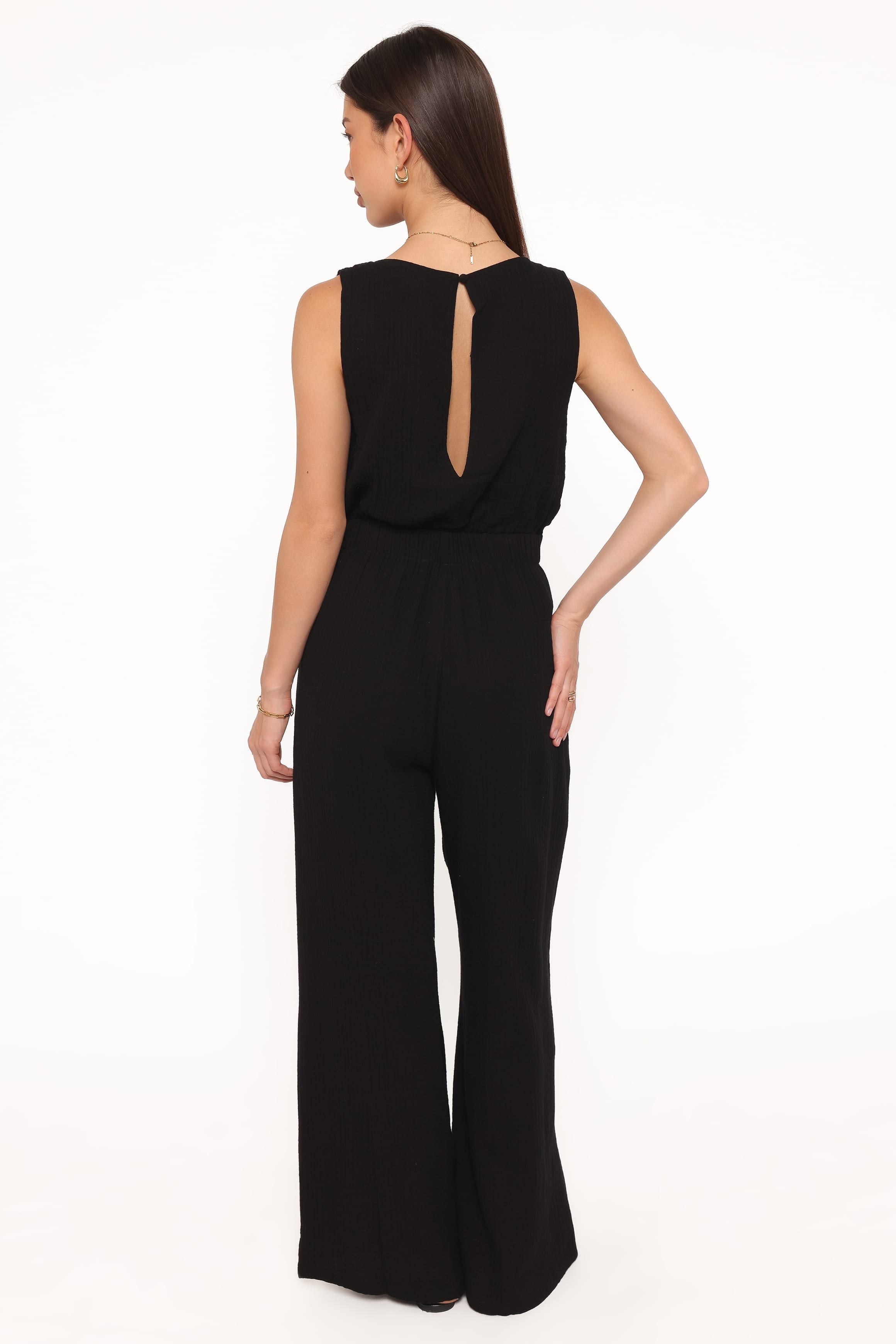 Petal and Pup USA PLAYSUITS Brenna Cotton Jumpsuit - Black