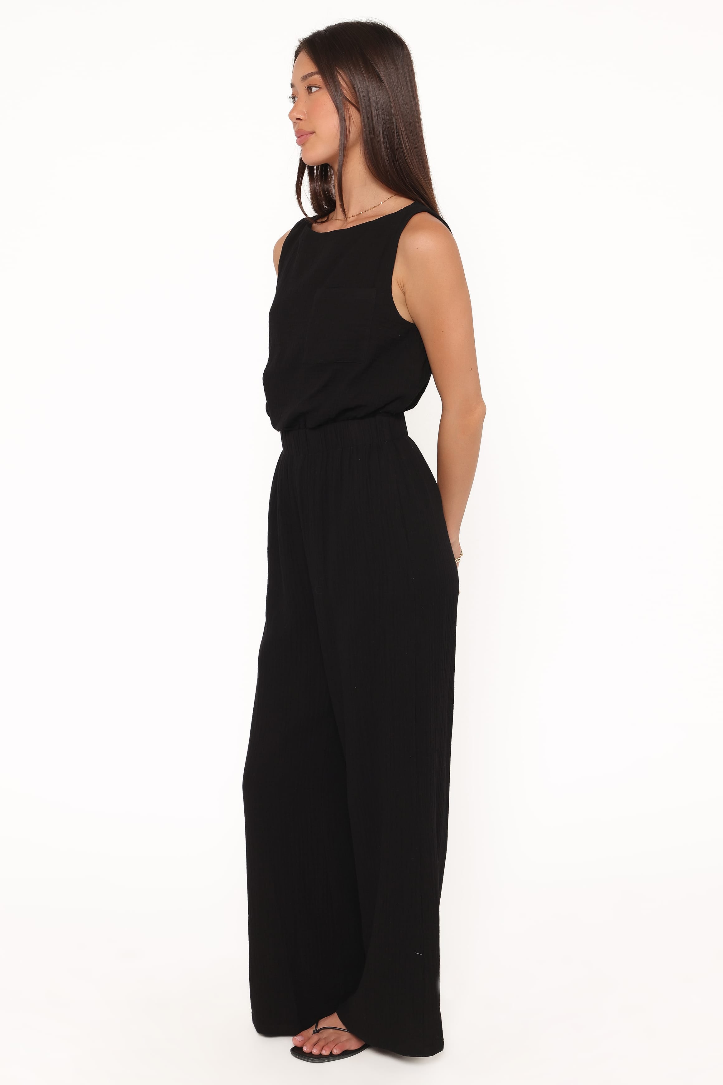 Petal and Pup USA PLAYSUITS Brenna Cotton Jumpsuit - Black