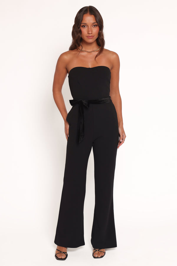 Petal and Pup USA PLAYSUITS Cameron Strapless Jumpsuit - Black