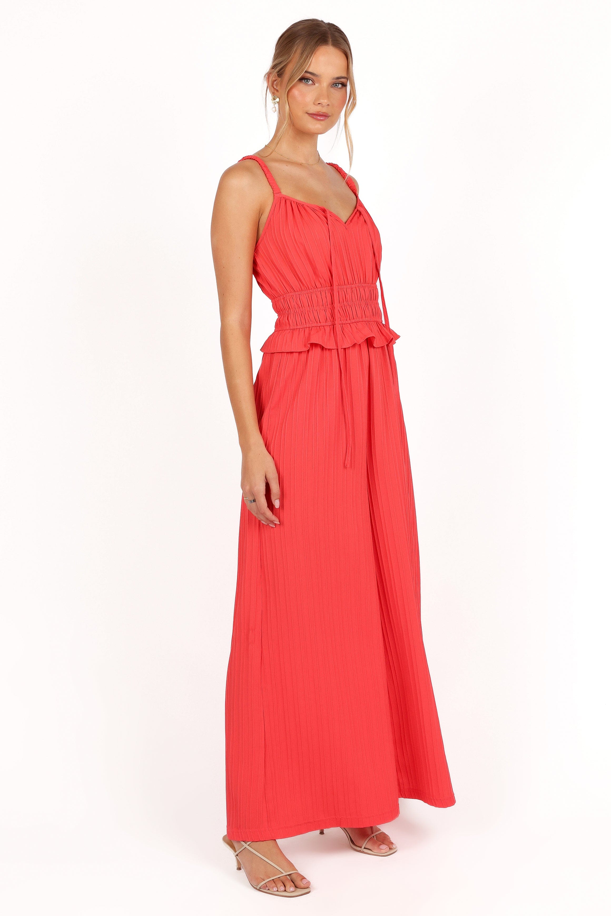 Petal and Pup USA PLAYSUITS Camry Jumpsuit - Coral Red