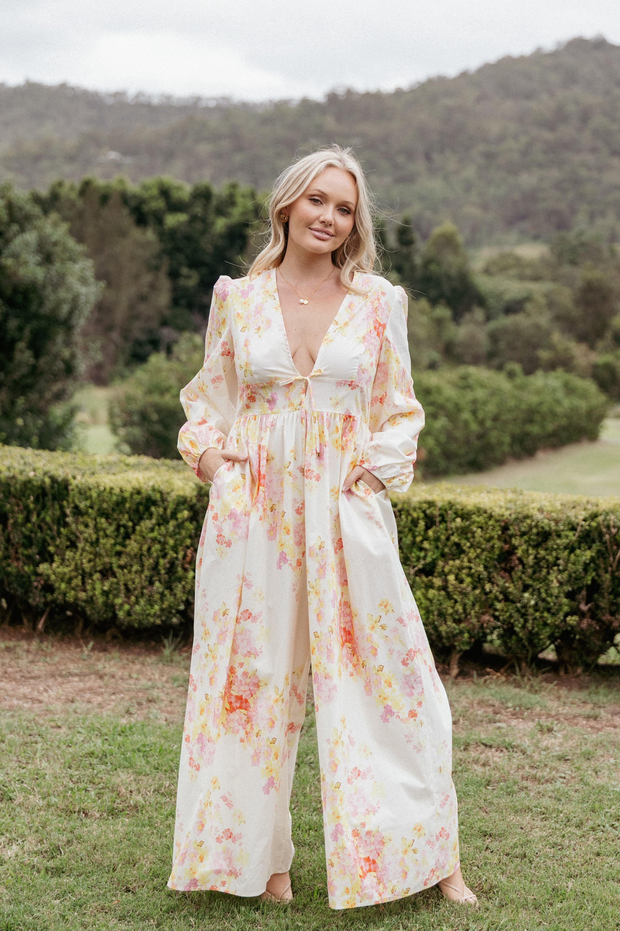 Petal and Pup USA PLAYSUITS Celestine Jumpsuit - Pink Floral