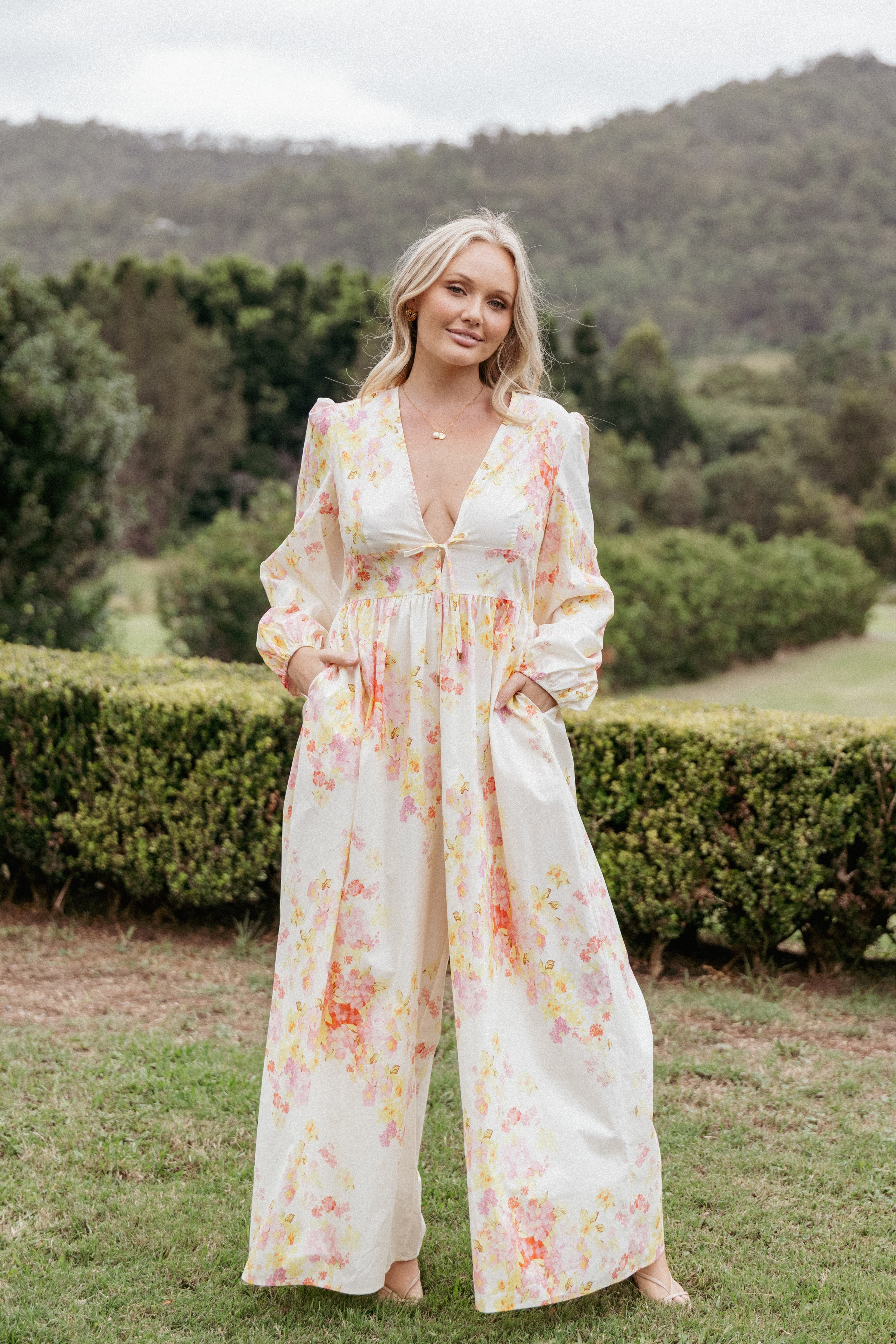 Petal and Pup USA PLAYSUITS Celestine Jumpsuit - Pink Floral