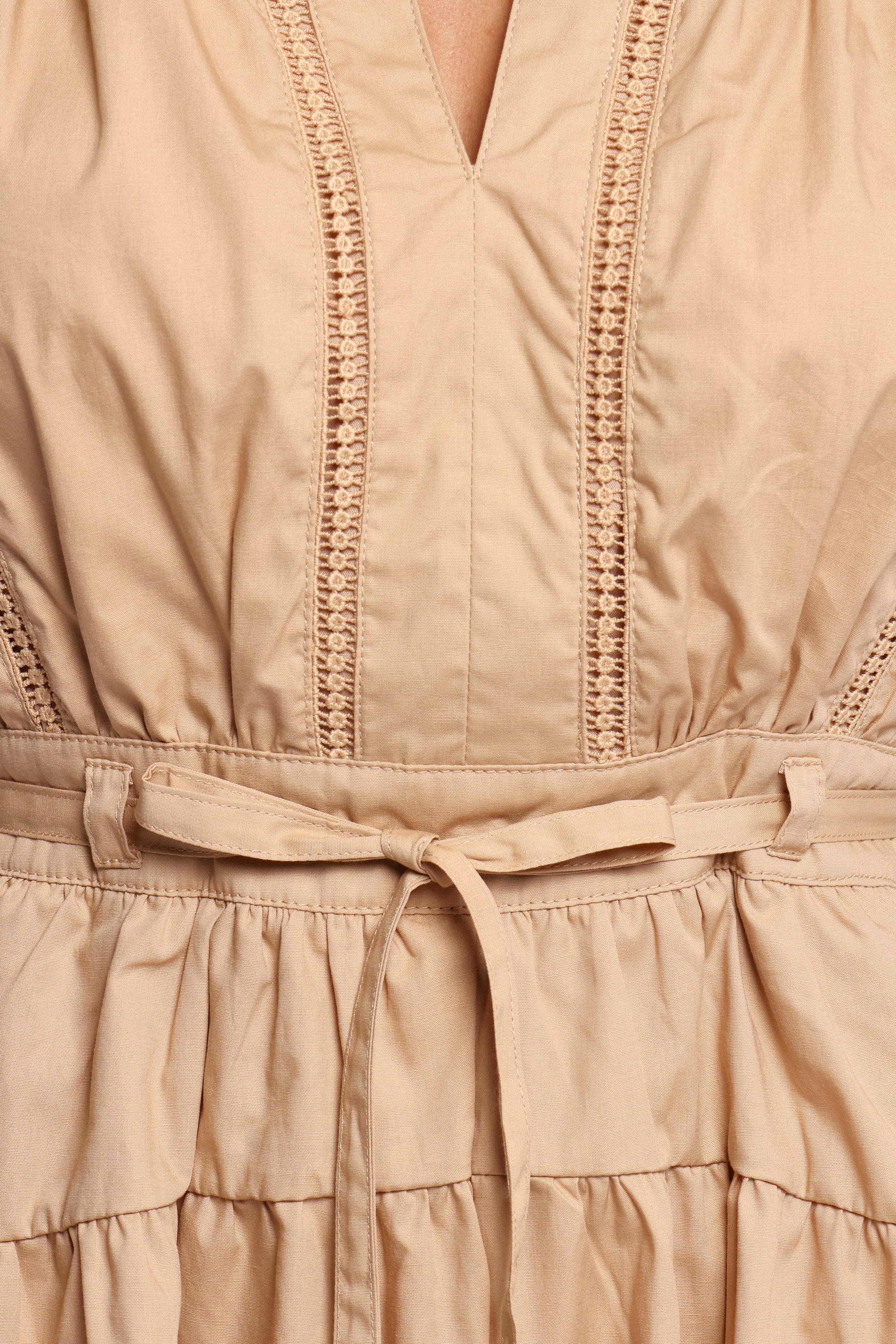 Petal and Pup USA PLAYSUITS Cheyenne Tie Waist Romper - Taupe