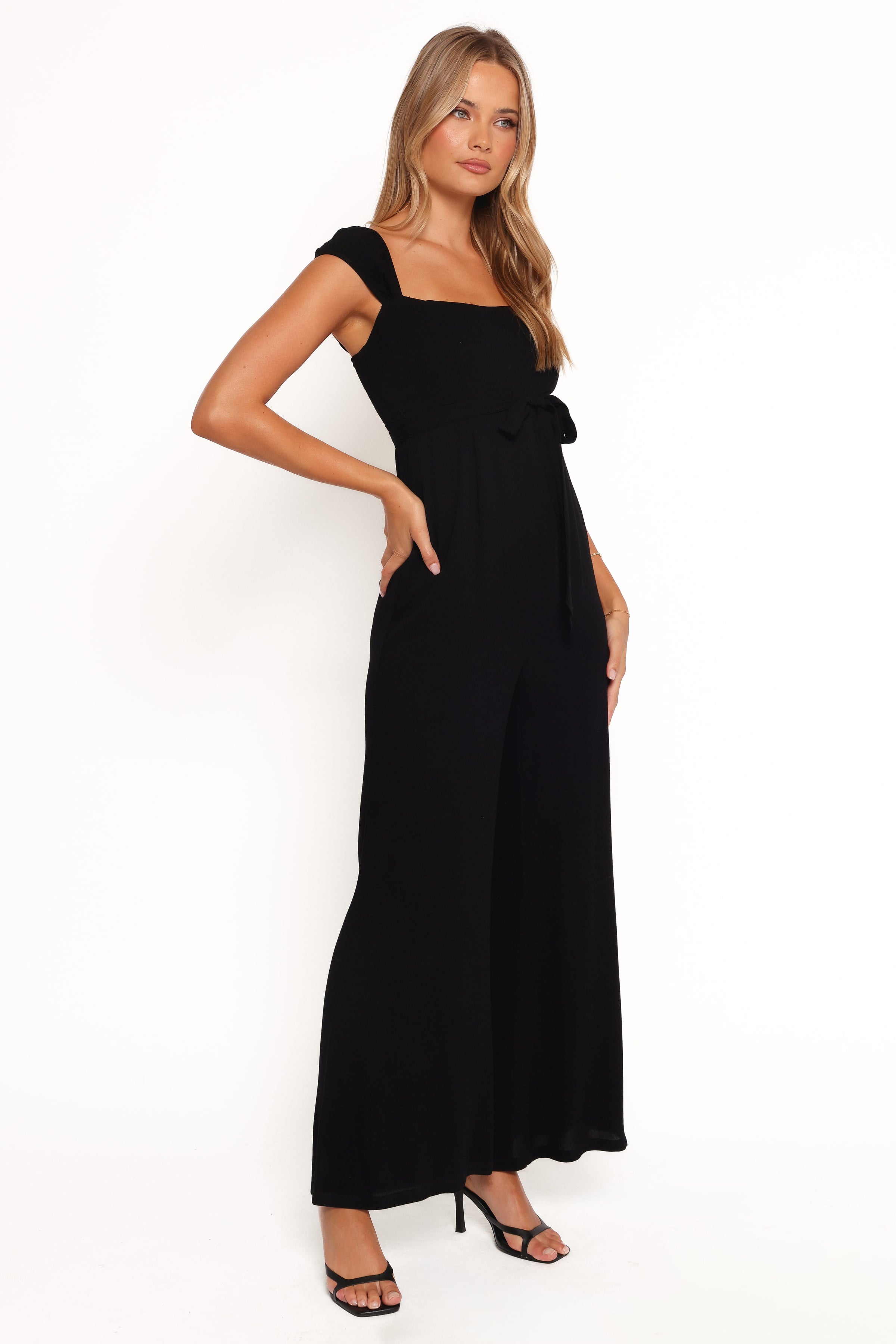 Petal and Pup USA PLAYSUITS Crosby Jumpsuit - Black (Hold for Rack)