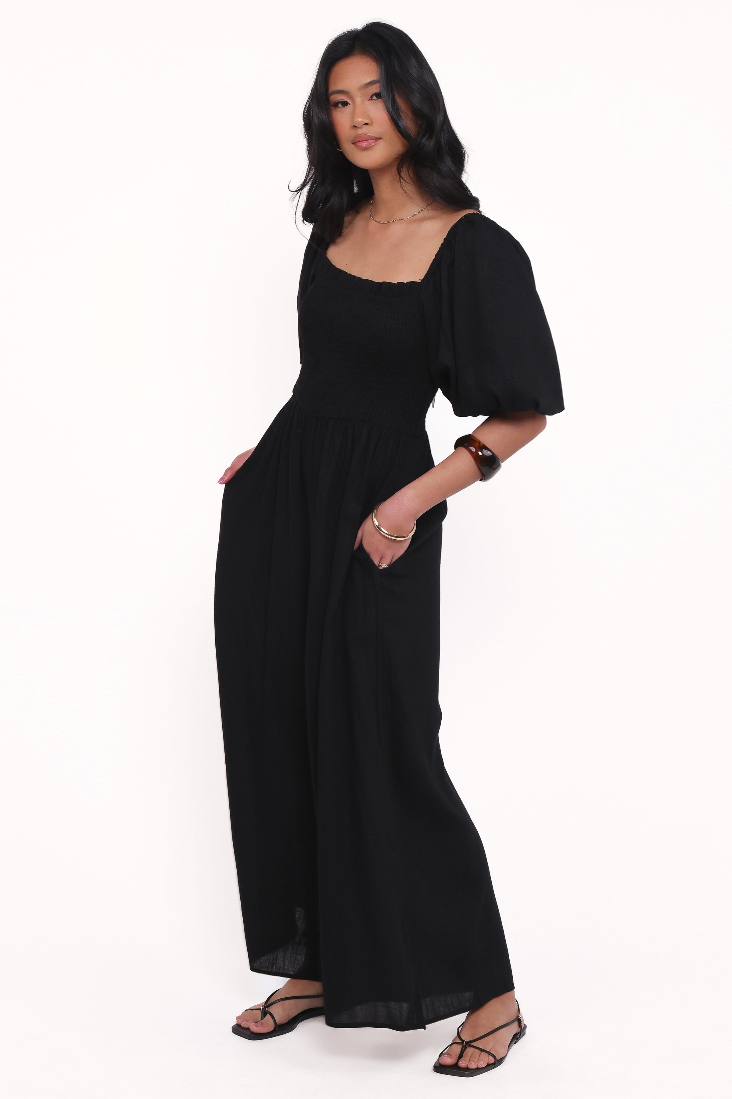 Petal and Pup USA PLAYSUITS Ebony Jumpsuit - Black