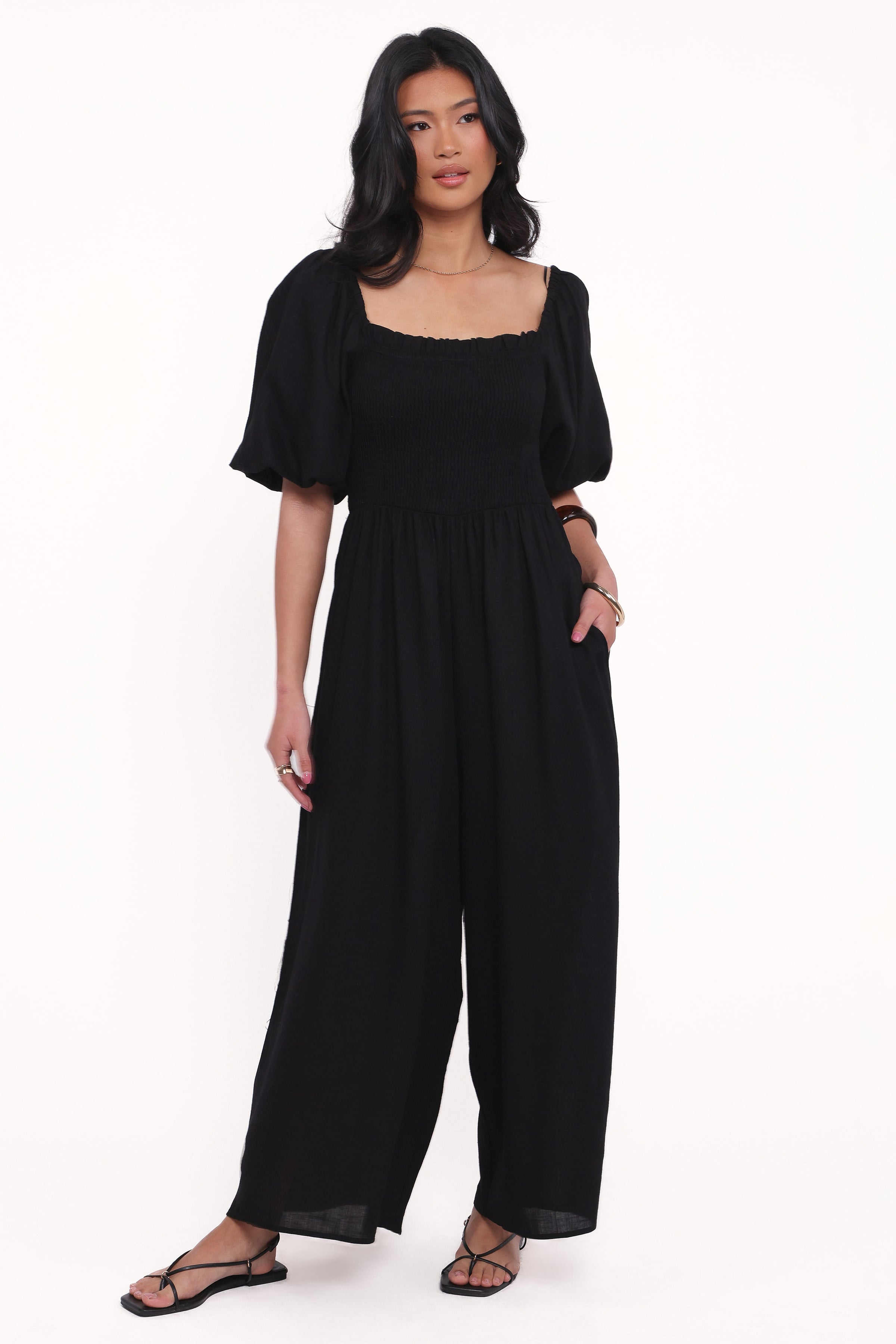 Petal and Pup USA PLAYSUITS Ebony Jumpsuit - Black