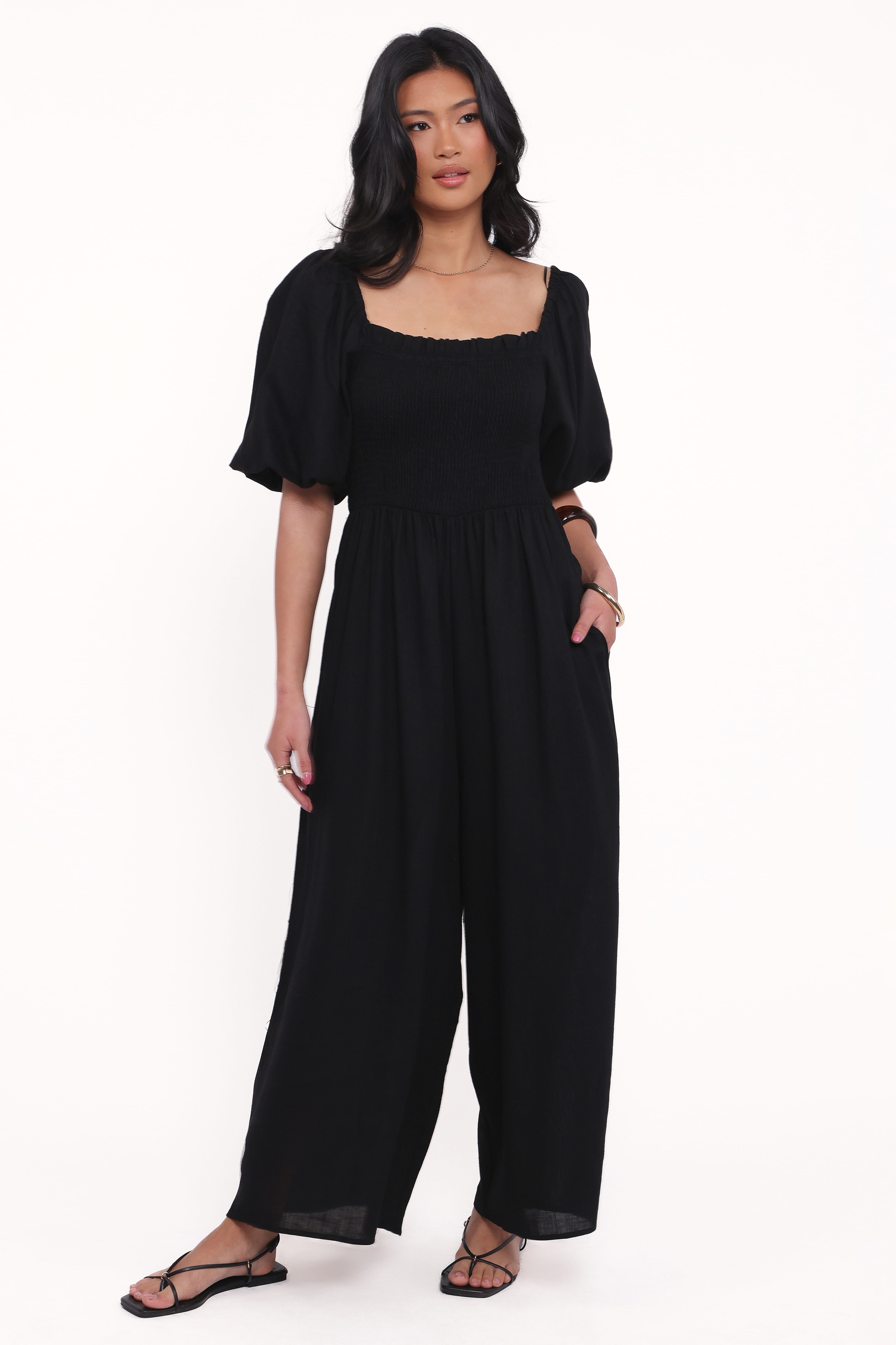 Petal and Pup USA PLAYSUITS Ebony Jumpsuit - Black