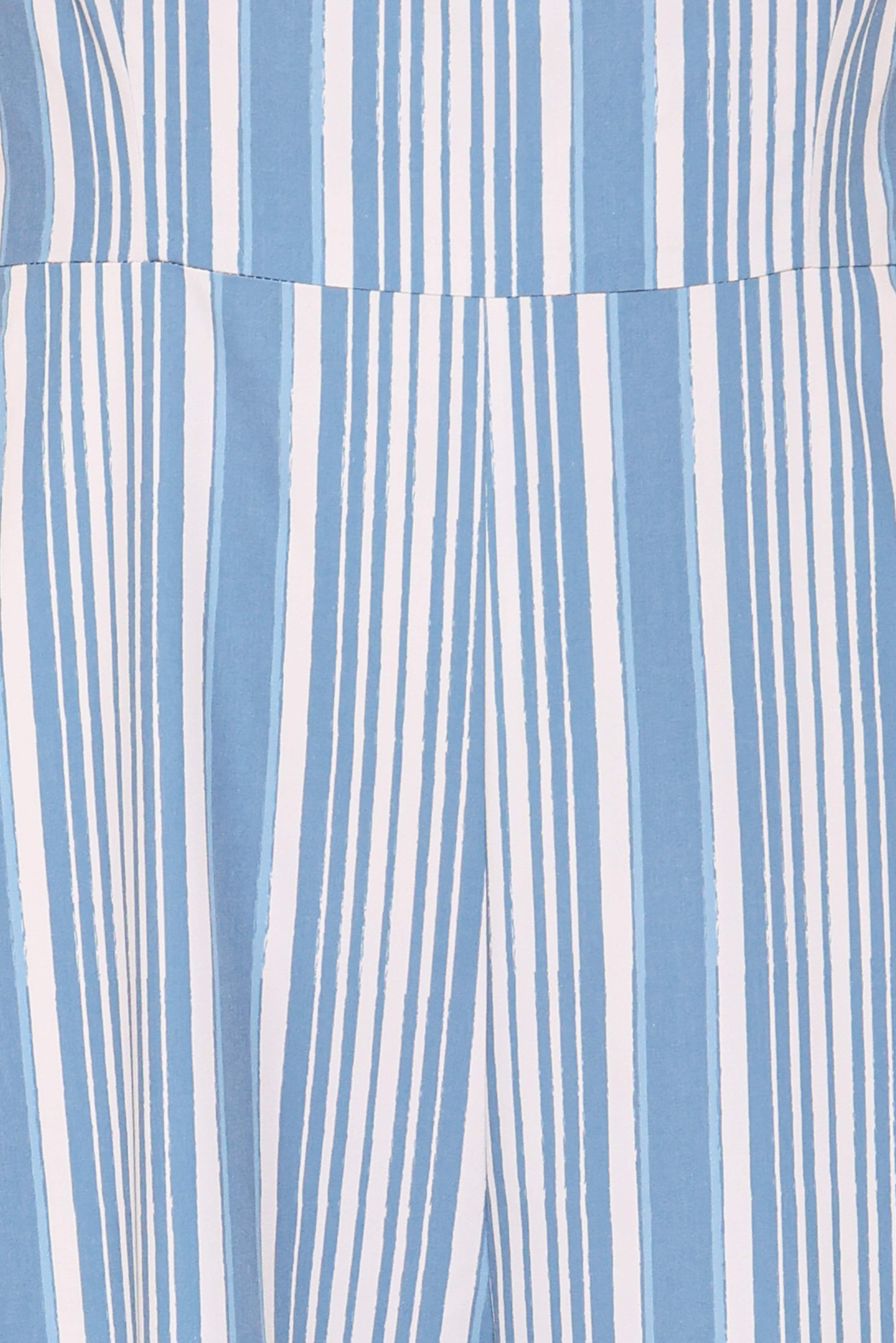 Petal and Pup USA PLAYSUITS Ella Tie Shoulder Jumpsuit - Blue/White Stripe
