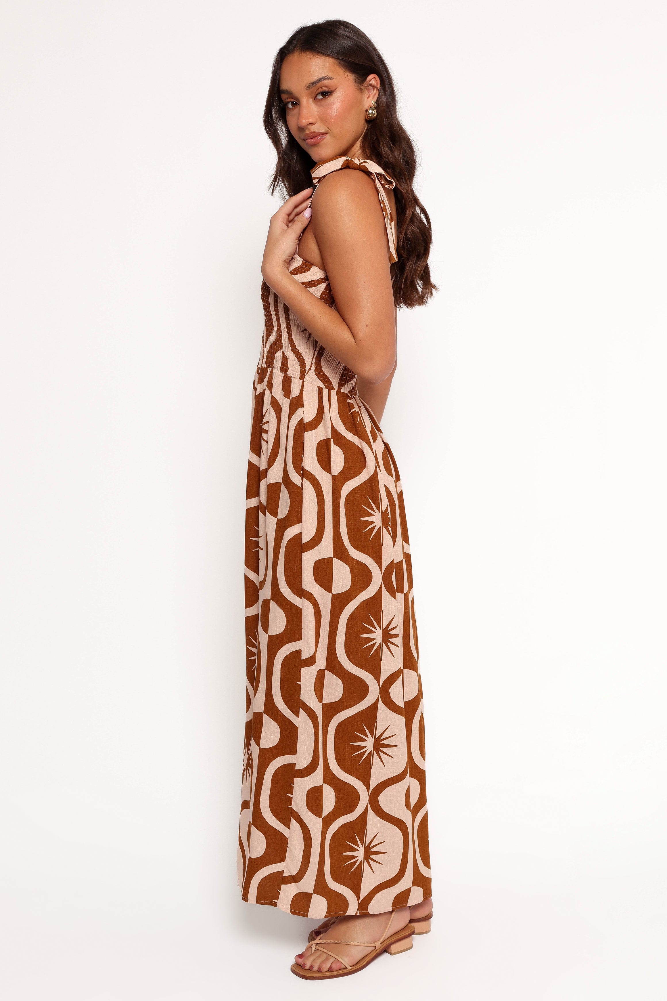 Petal and Pup USA PLAYSUITS Ginelle Jumpsuit - Tan Print