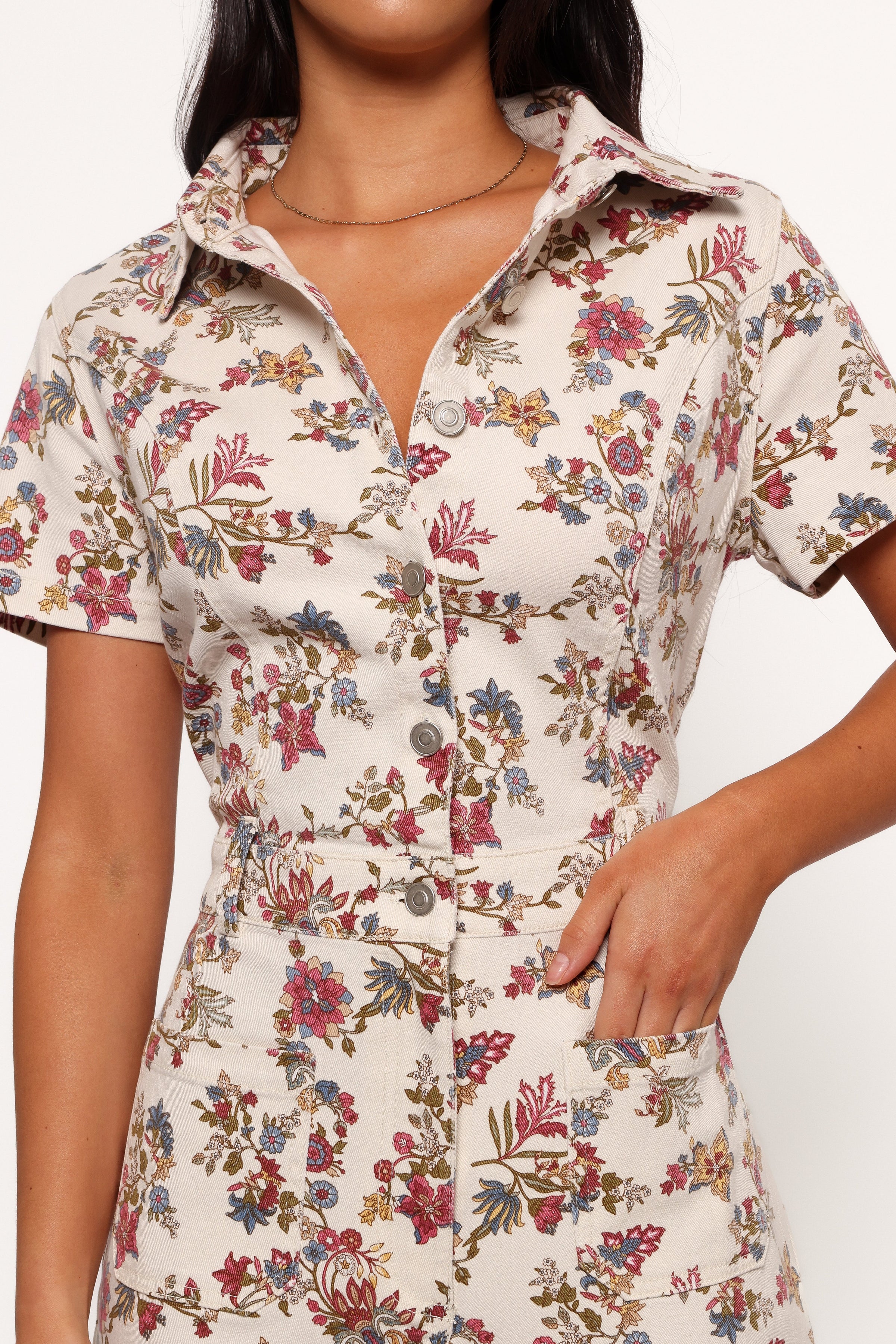 Petal and Pup USA PLAYSUITS Gisel Jumpsuit - Ivory Multi