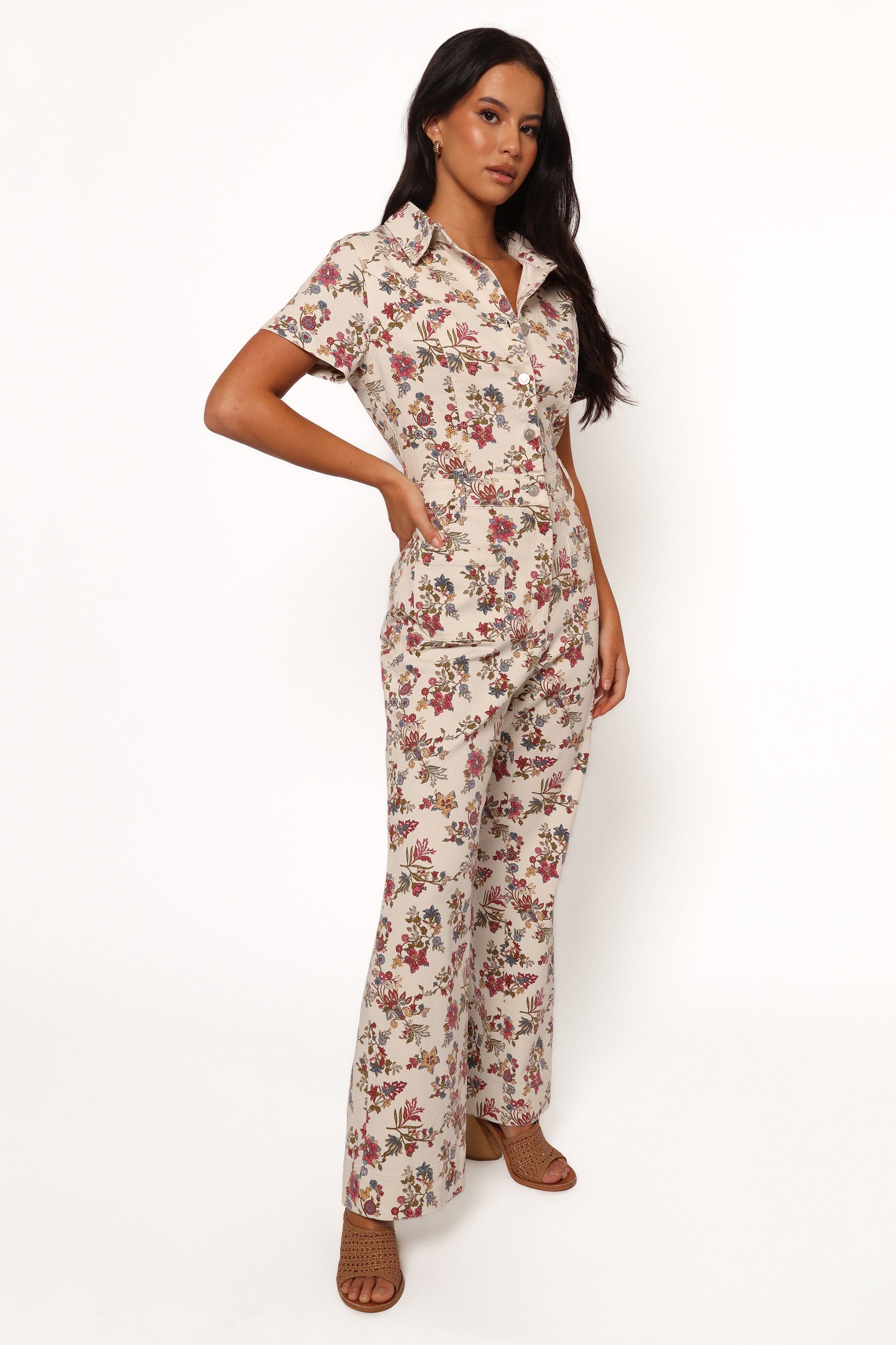 Petal and Pup USA PLAYSUITS Gisel Jumpsuit - Ivory Multi
