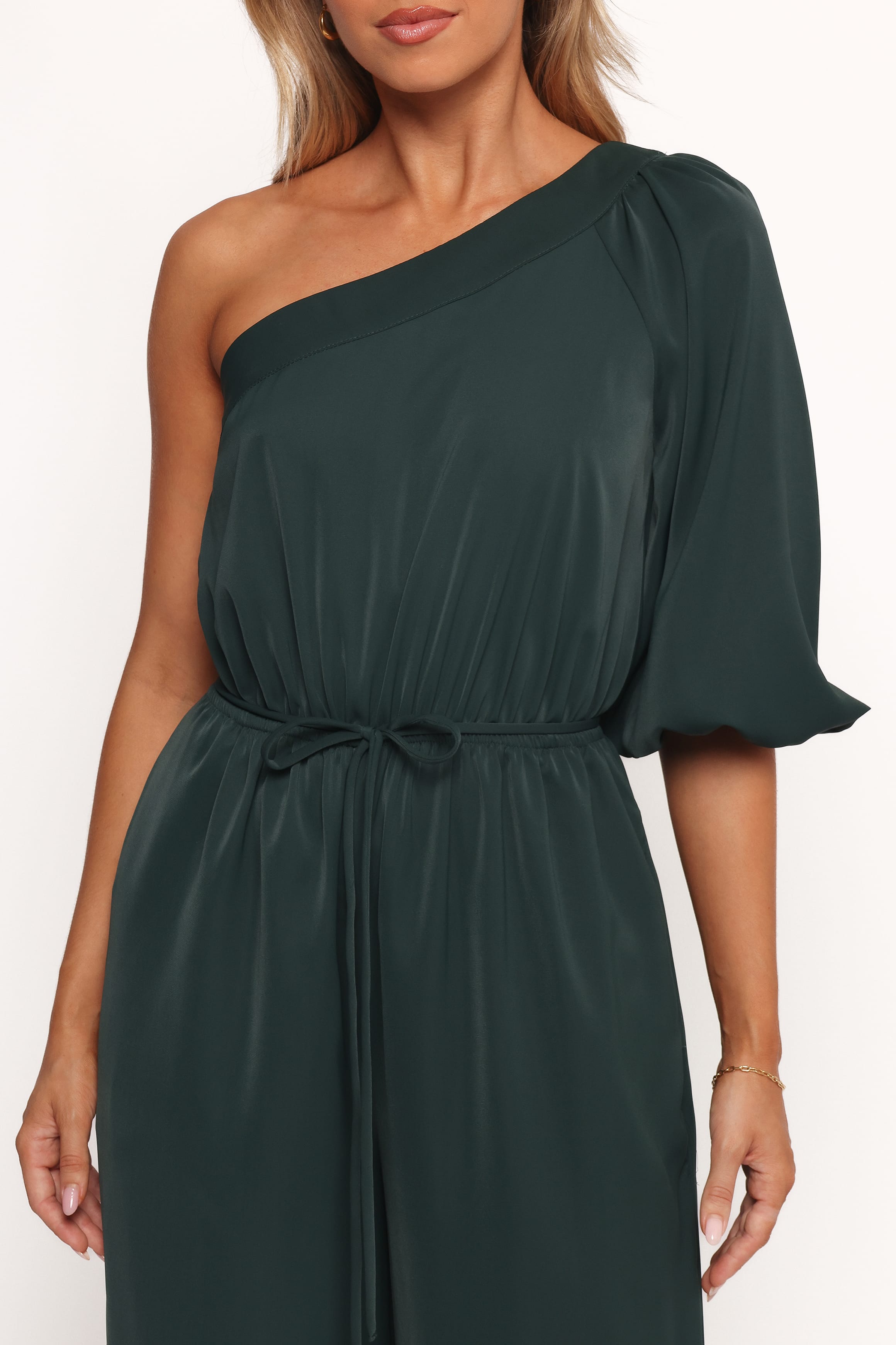 Petal and Pup USA PLAYSUITS Hedda One Shoulder Jumpsuit - Emerald