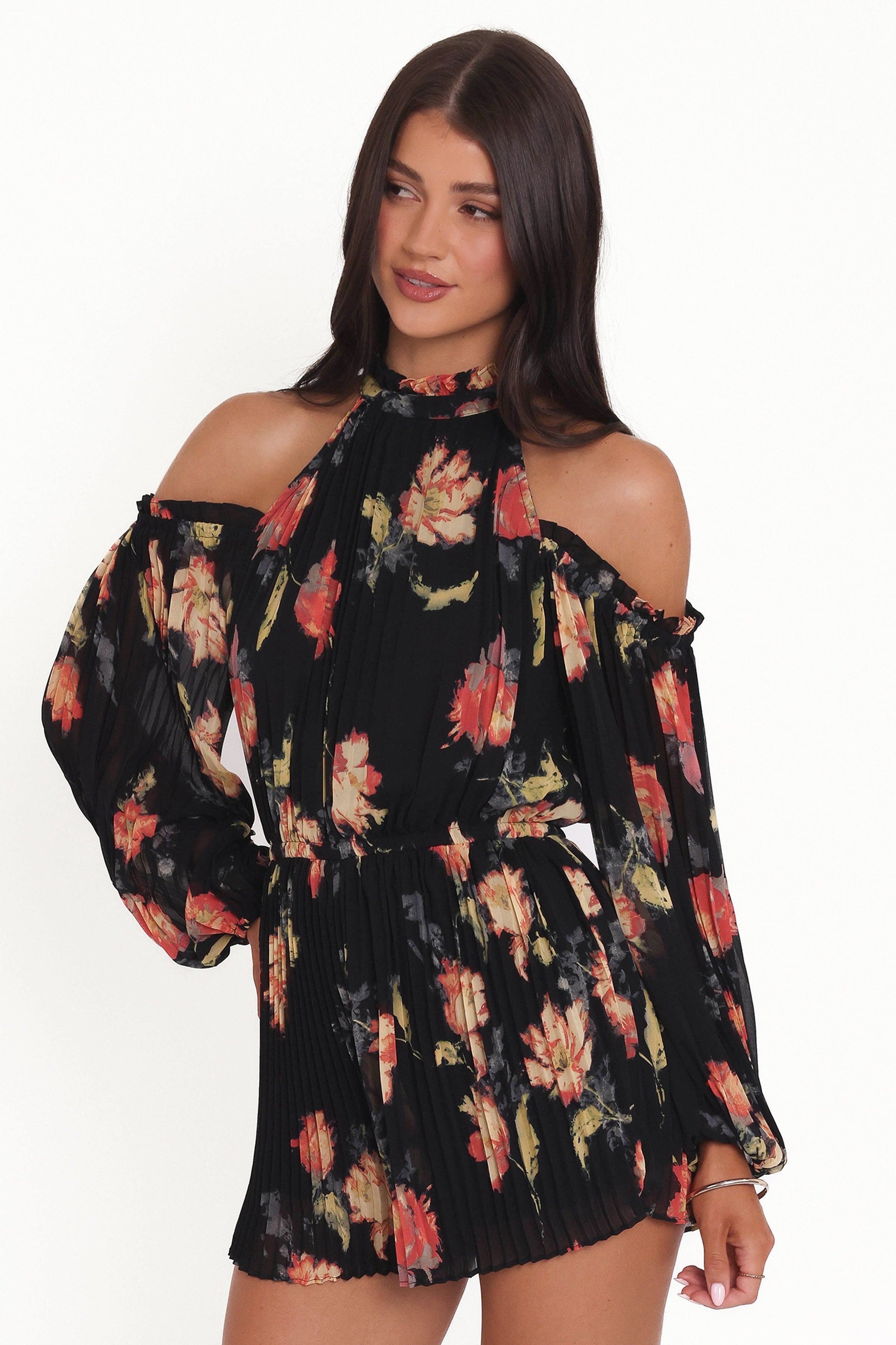 Petal and Pup USA PLAYSUITS Hillary Romper - Black Floral