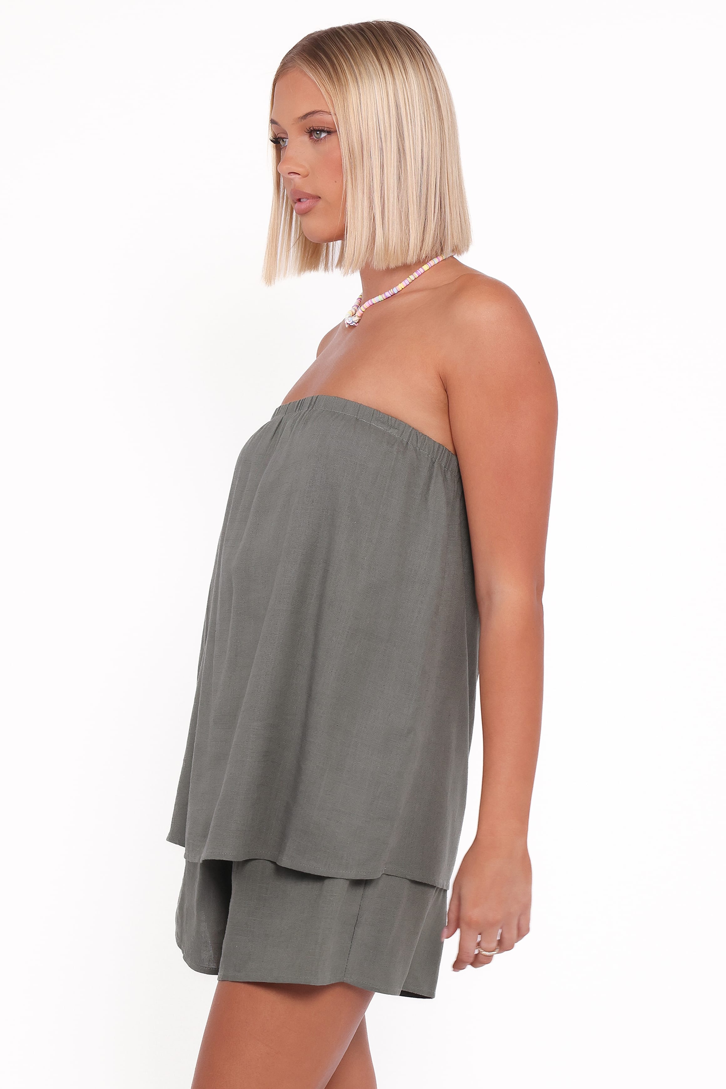 Petal and Pup USA PLAYSUITS Karlen Strapless Romper - Palm Green