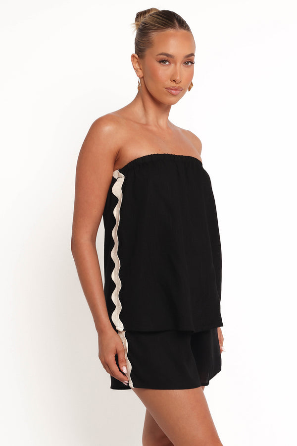Petal and Pup USA PLAYSUITS Kristia Strapless Romper - Black
