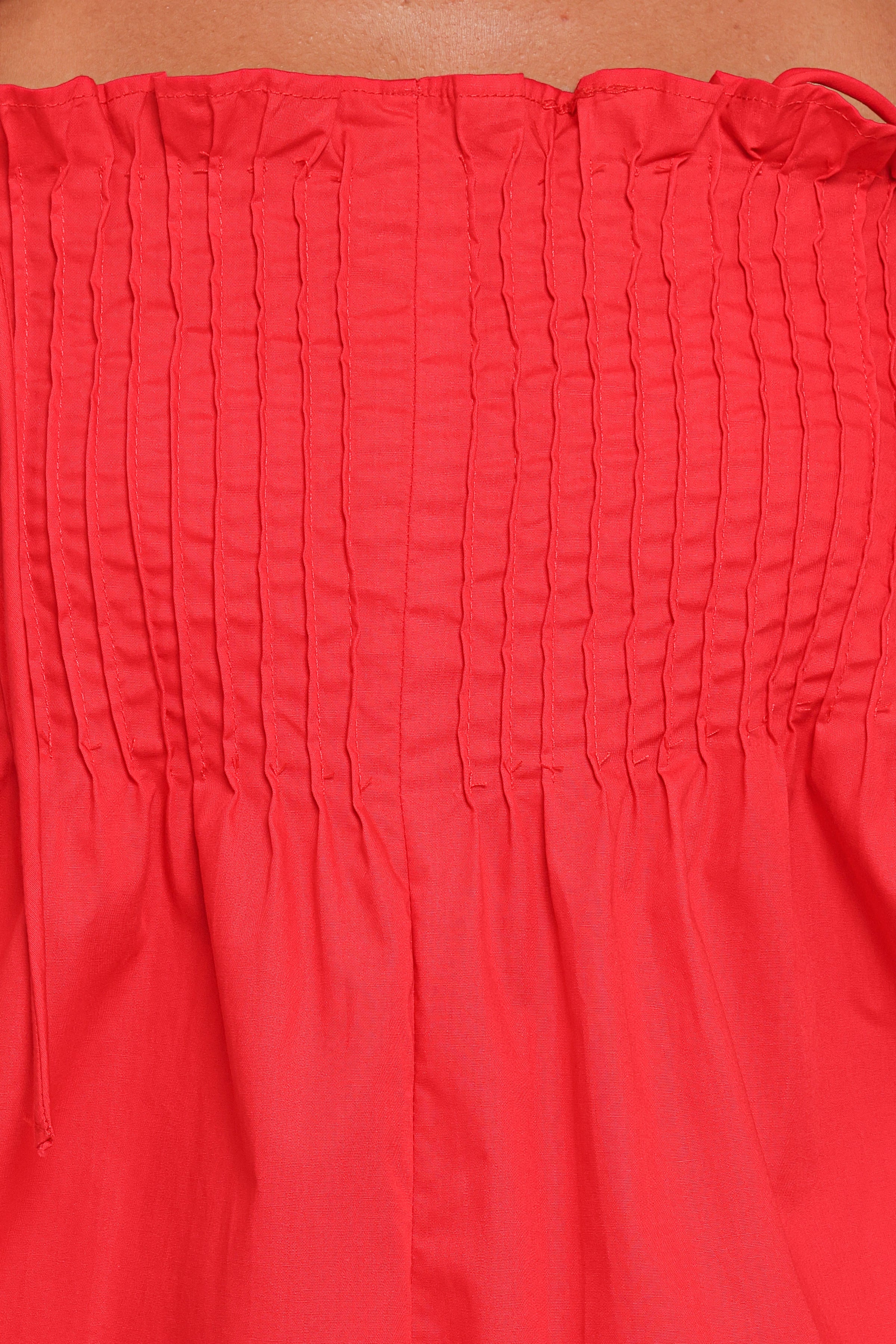 Petal and Pup USA PLAYSUITS Liora Pleated Romper - Red