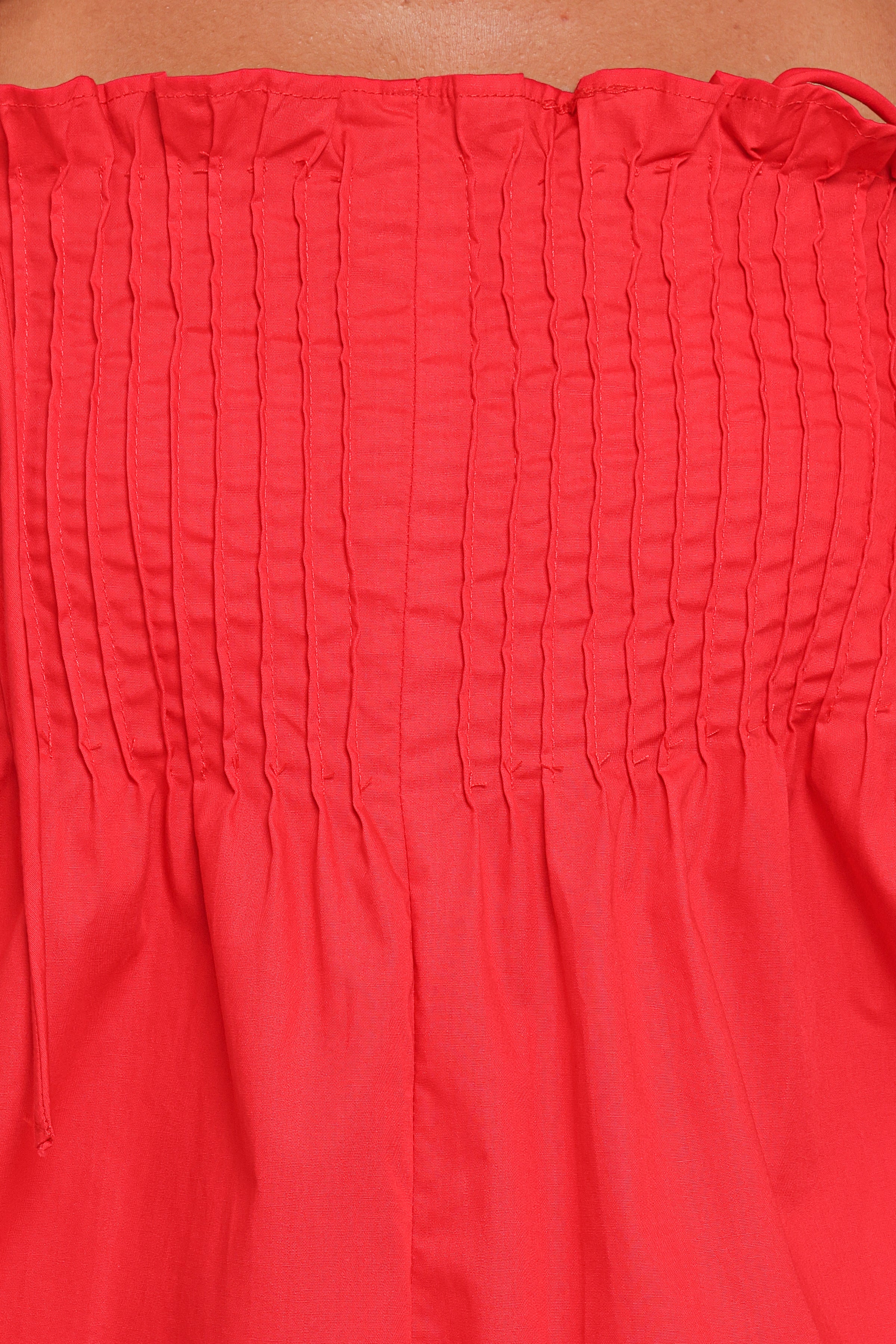 Petal and Pup USA PLAYSUITS Liora Pleated Romper - Red