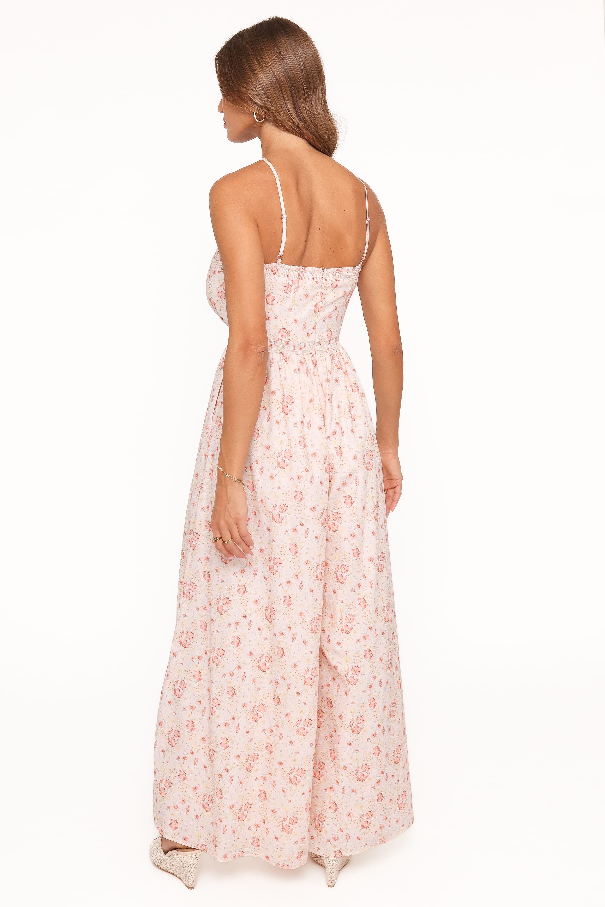 Petal and Pup USA PLAYSUITS Madeira Jumpsuit - Peach Ditsy Floral
