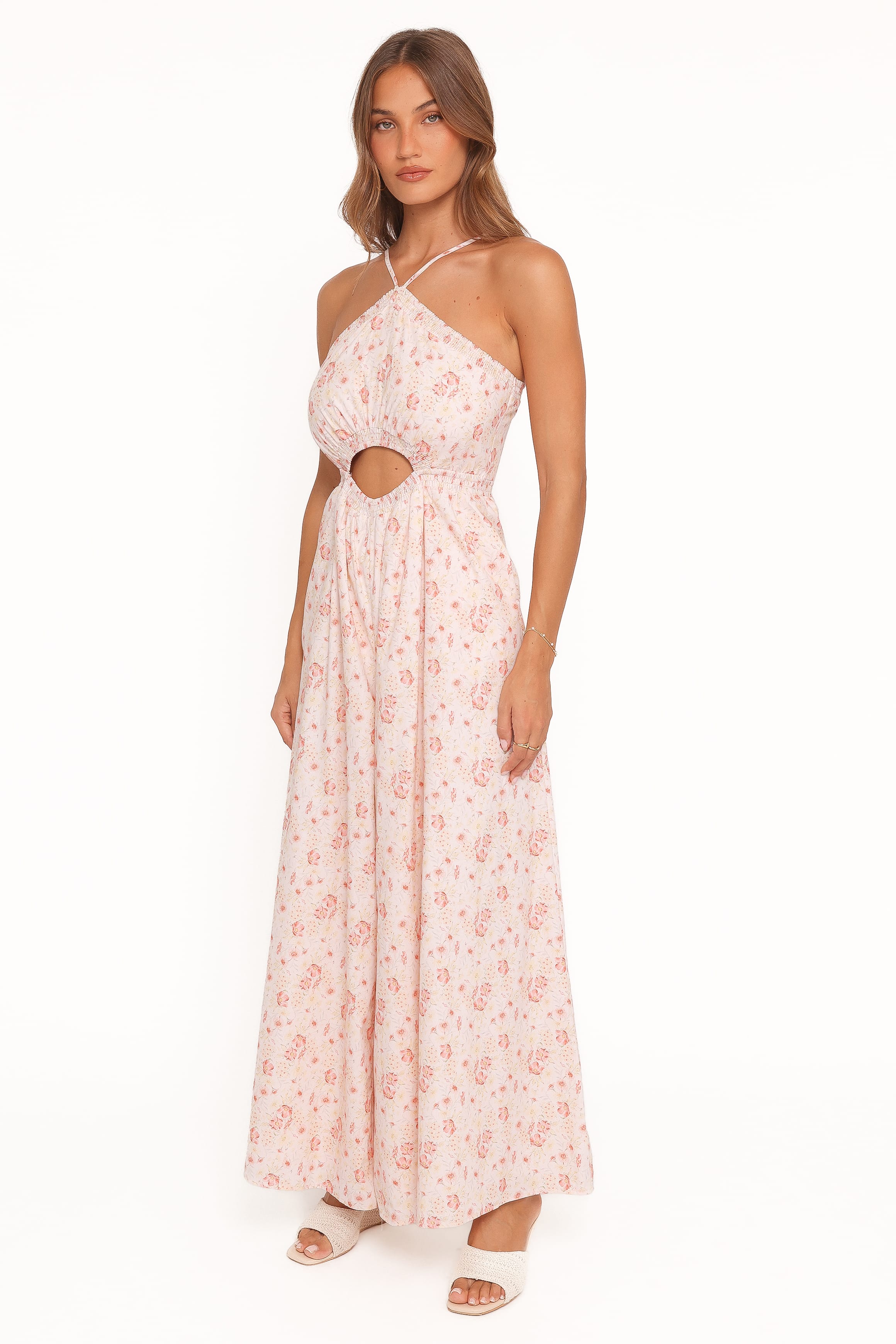 Petal and Pup USA PLAYSUITS Madeira Jumpsuit - Peach Ditsy Floral