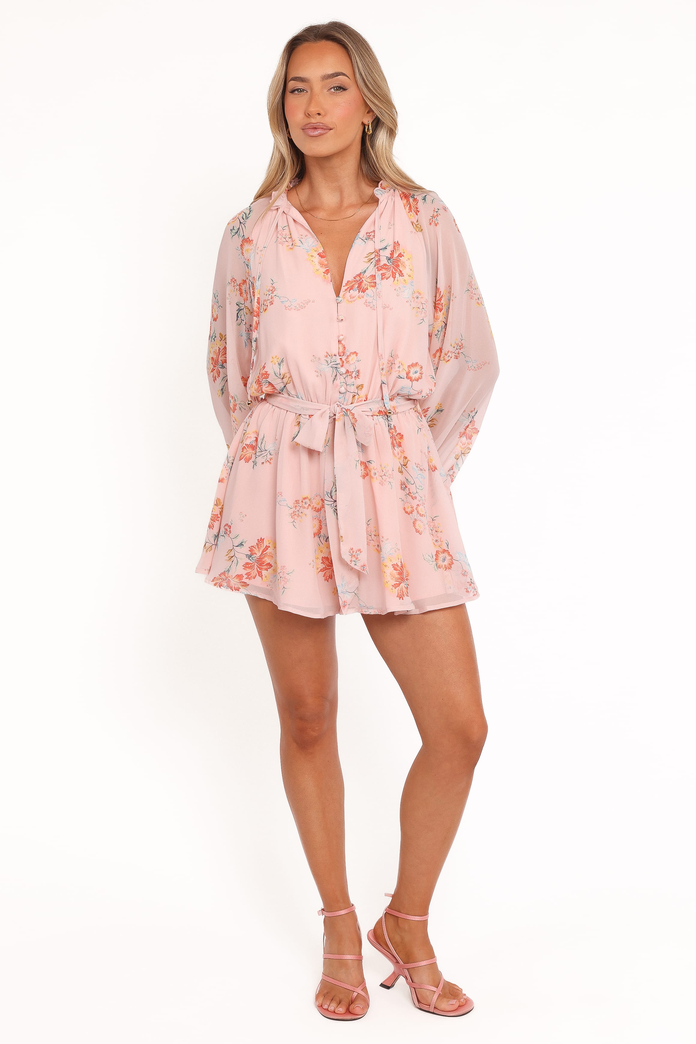 Petal and Pup USA PLAYSUITS Michelle Romper - Paisley Peach