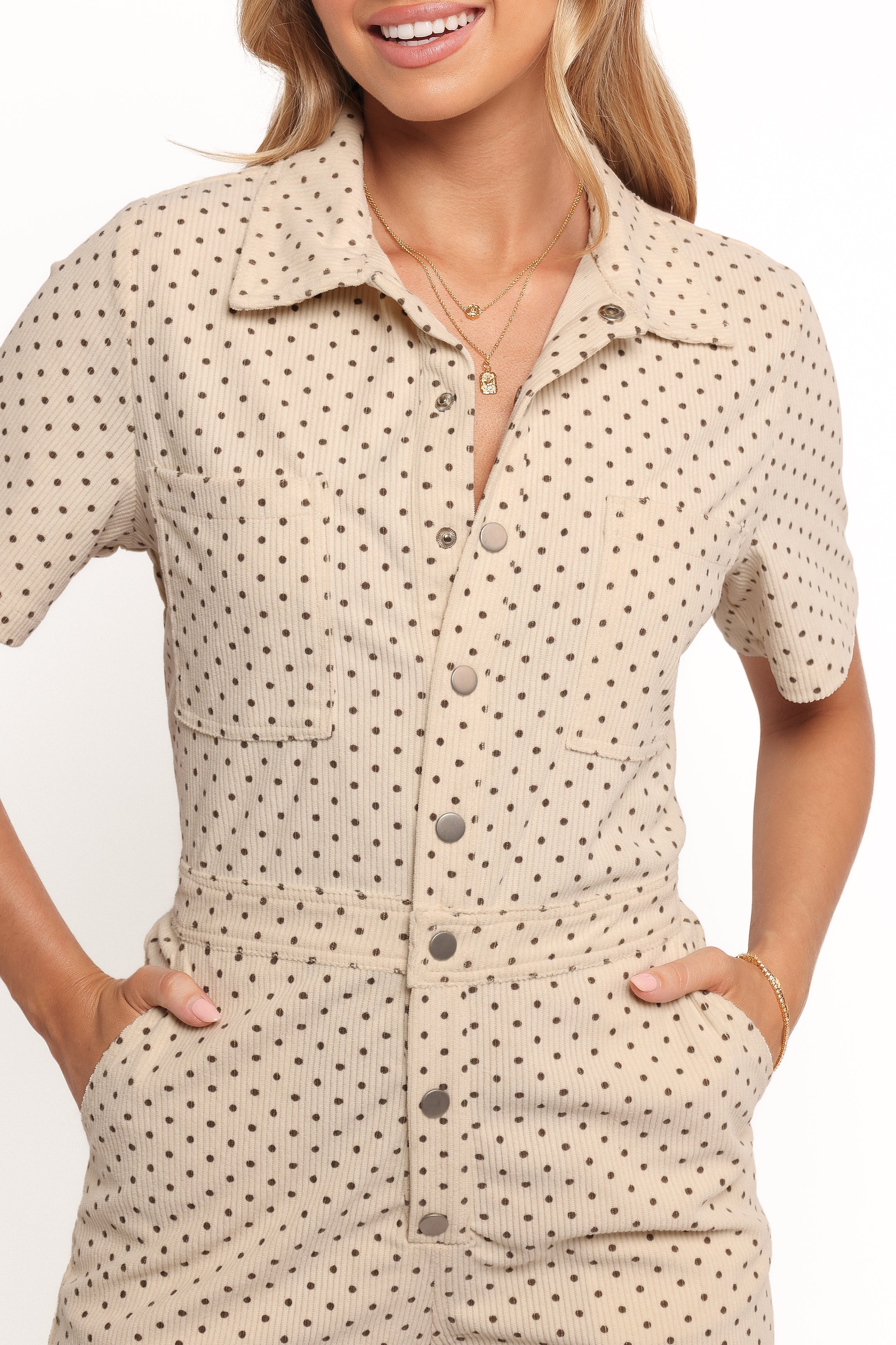 Petal and Pup USA PLAYSUITS Mikia Jumpsuit - Cream Brown