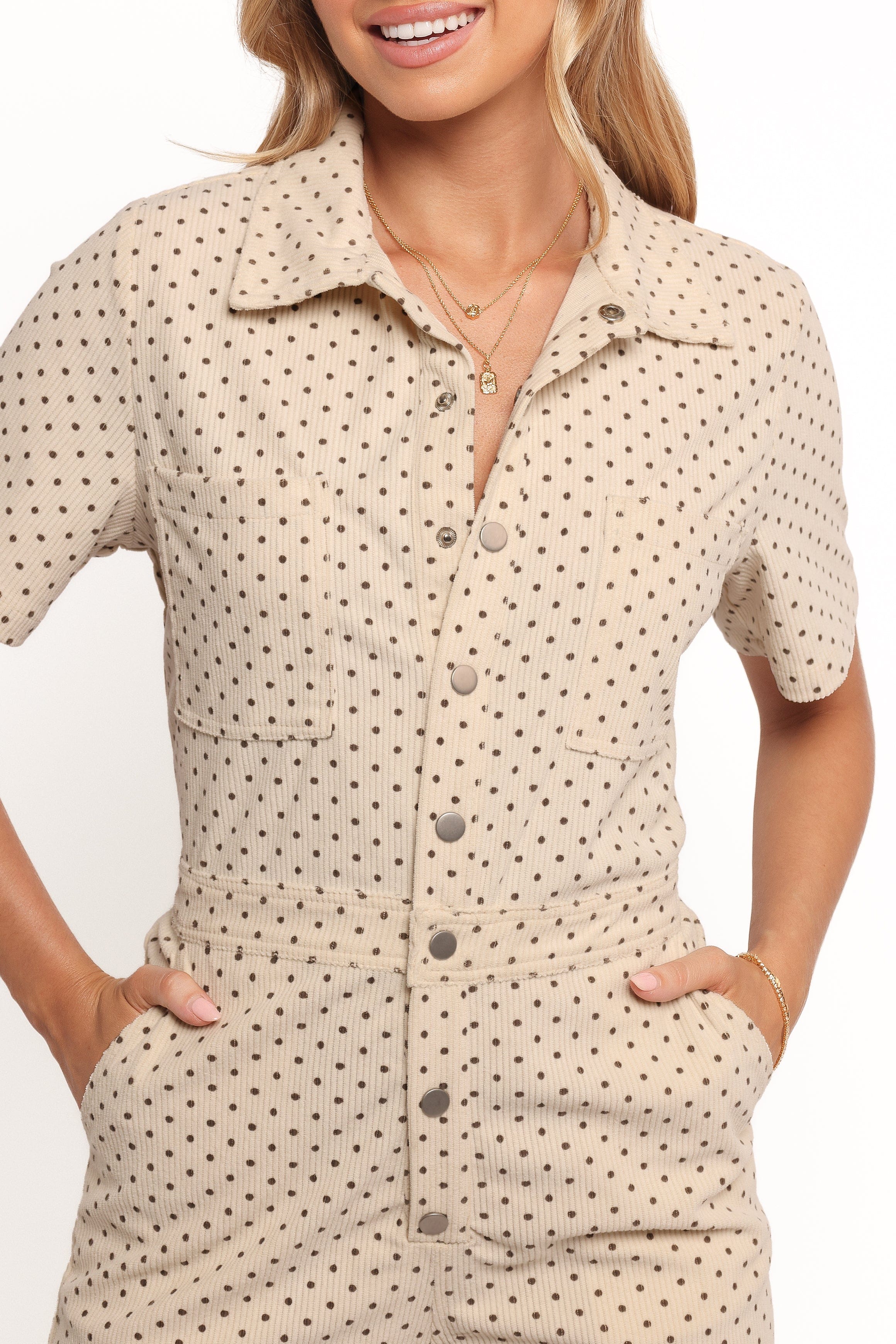 Petal and Pup USA PLAYSUITS Mikia Jumpsuit - Cream Brown