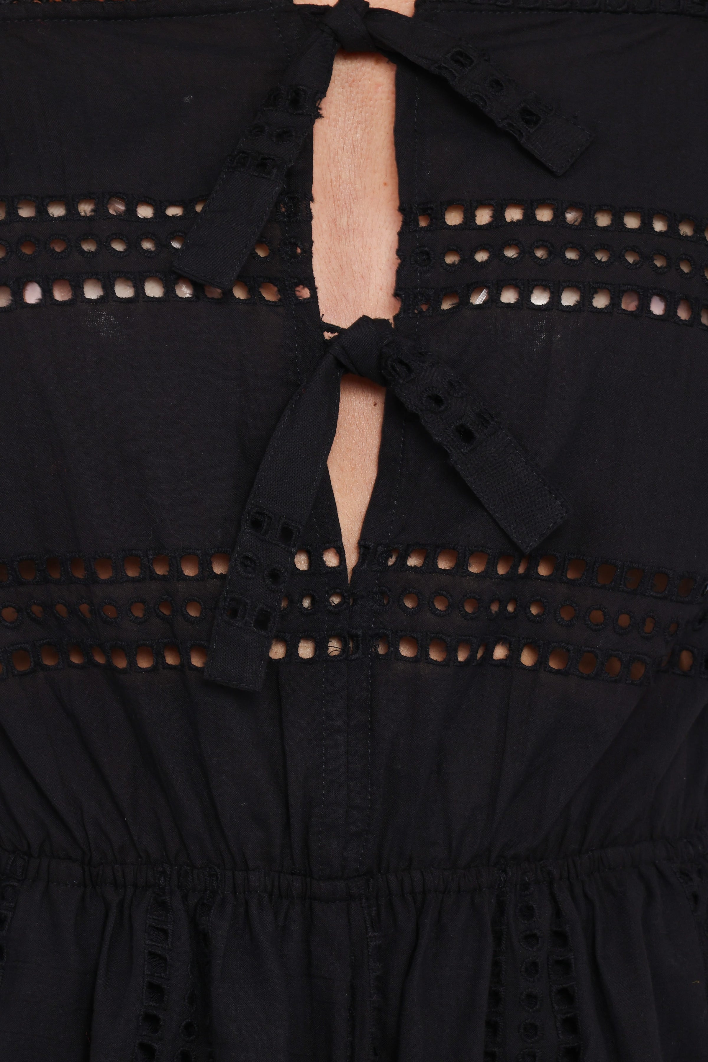 Petal and Pup USA PLAYSUITS Morena Eyelet Romper - Black