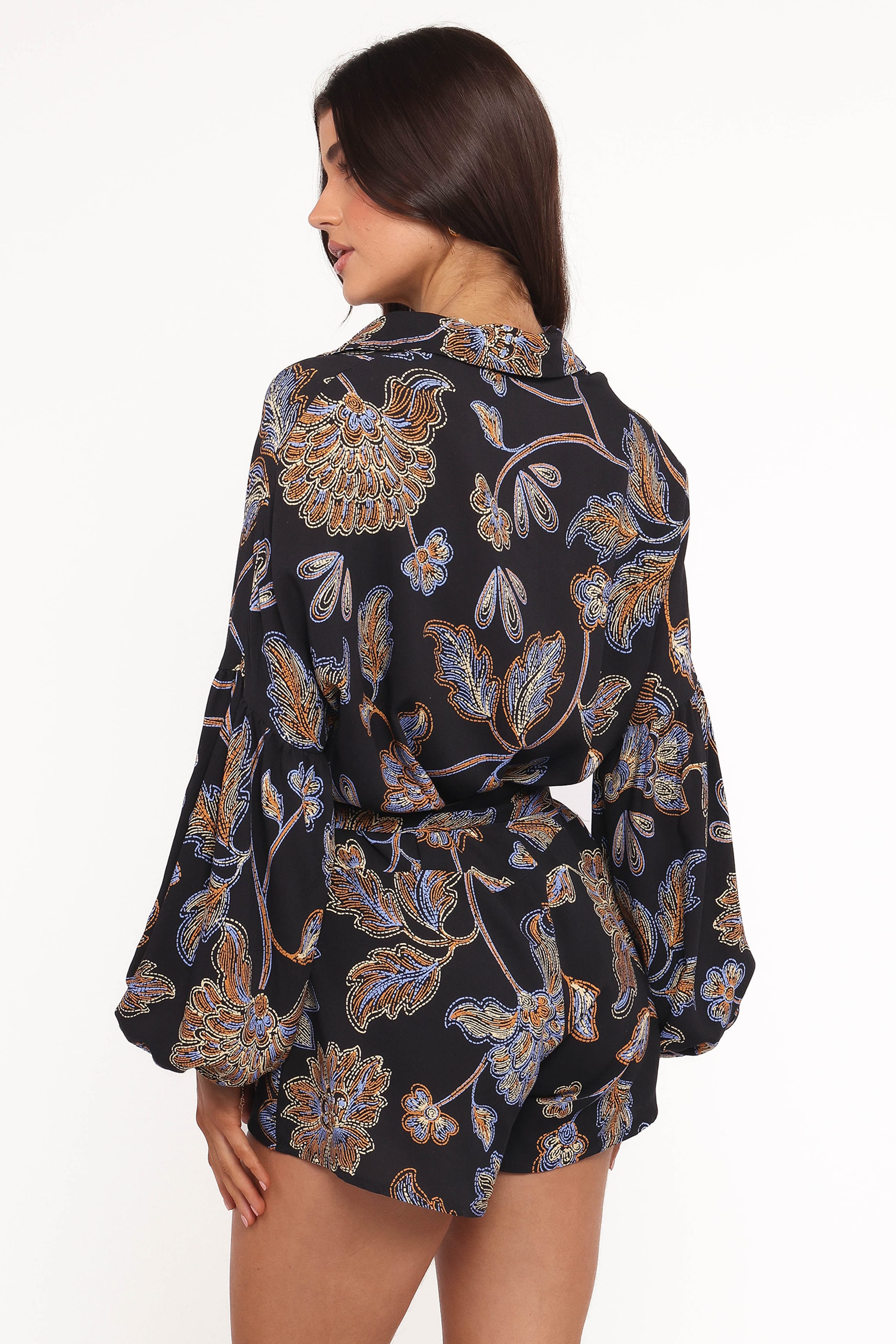 Petal and Pup USA PLAYSUITS Pali Romper - Black Floral