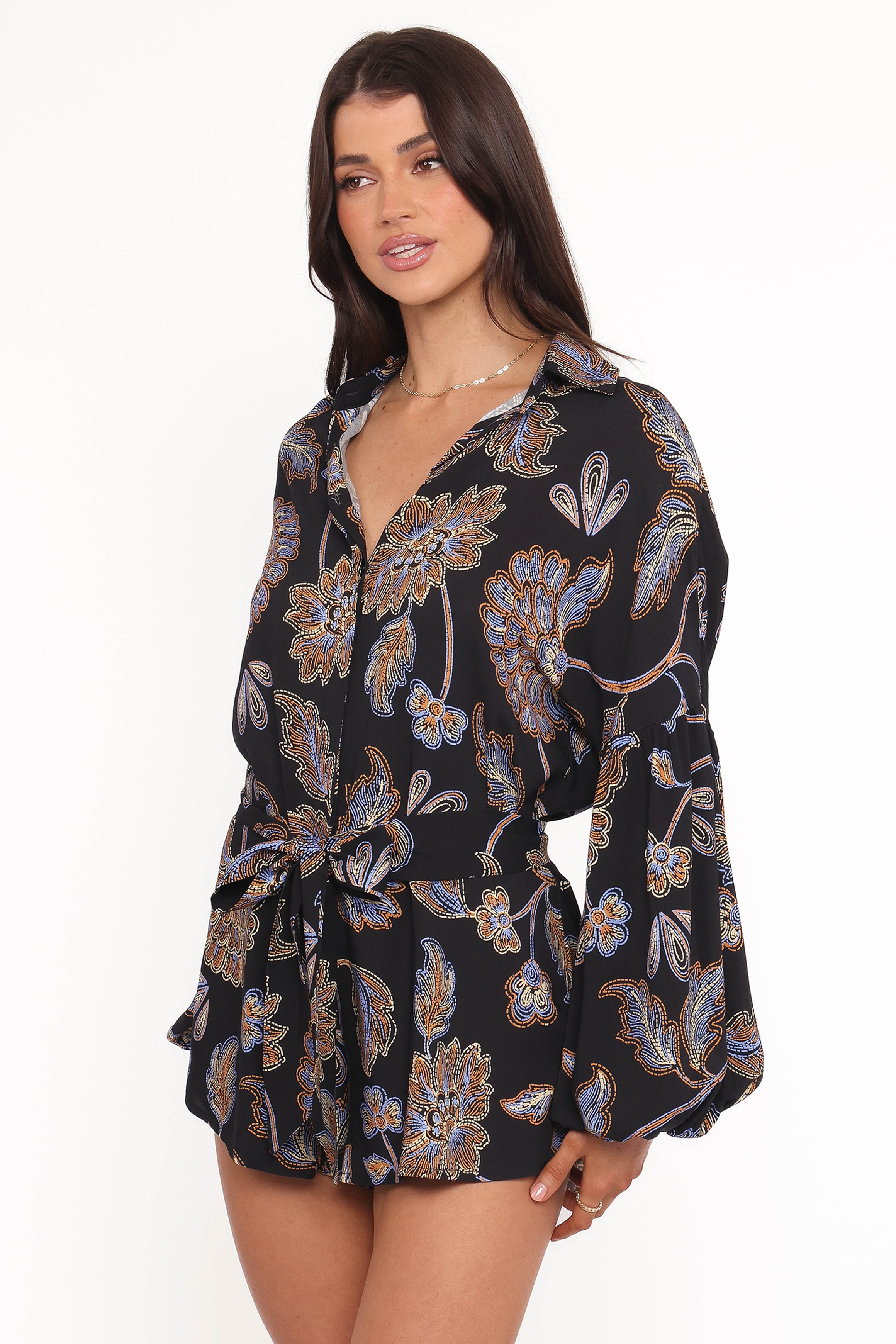 Petal and Pup USA PLAYSUITS Pali Romper - Black Floral