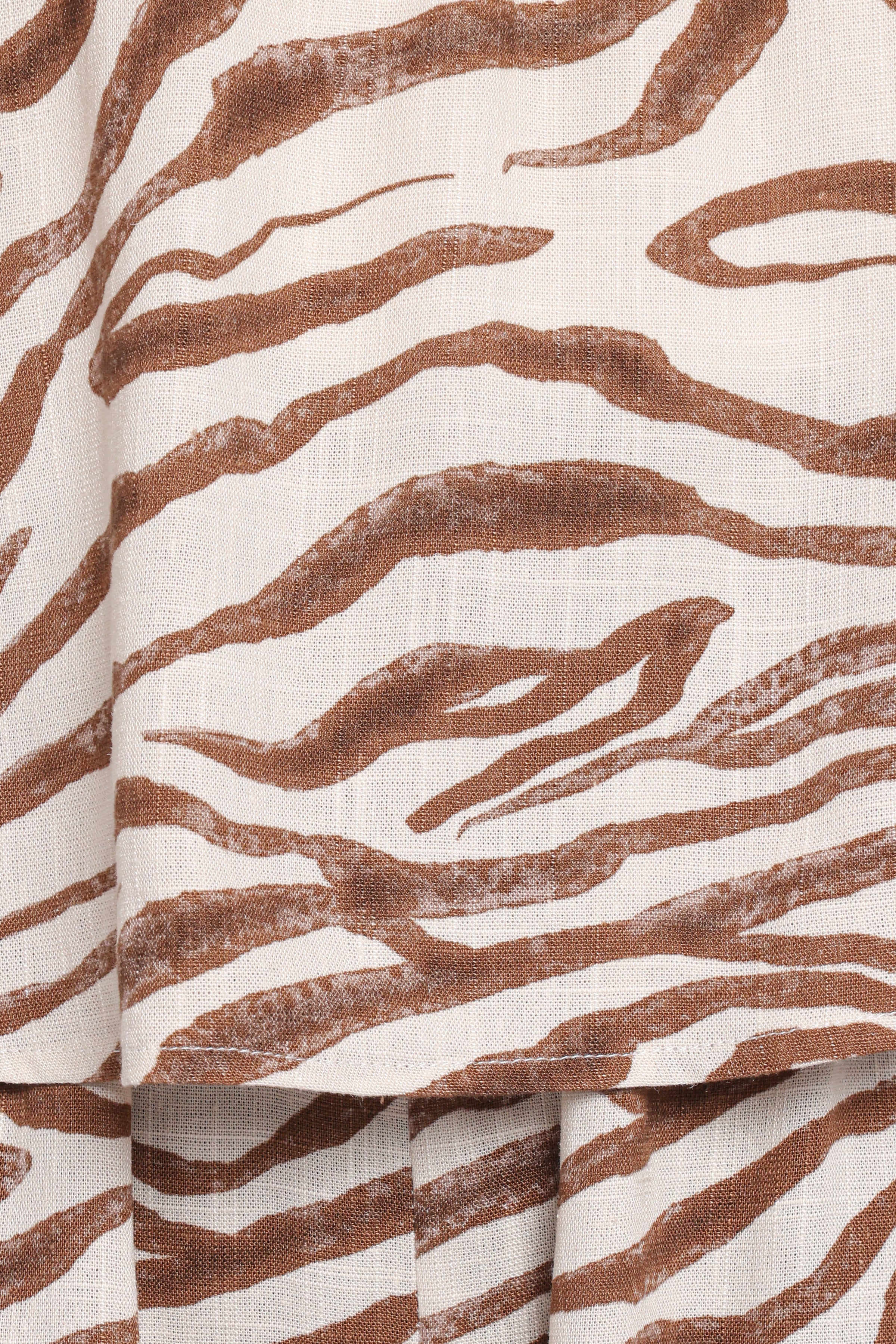 Petal and Pup USA PLAYSUITS Ravenna Romper - Brown Zebra