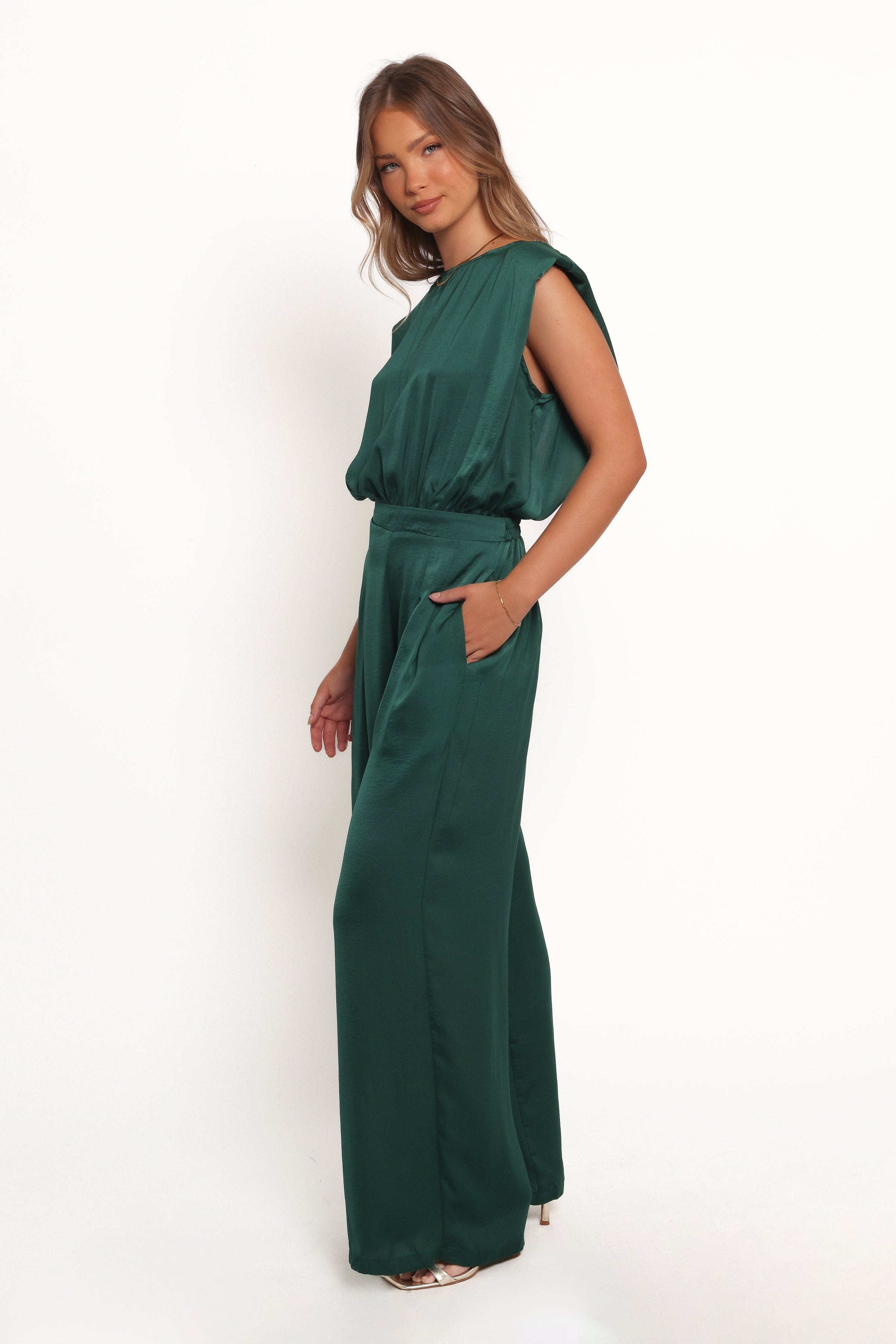 Petal and Pup USA PLAYSUITS Rema Jumpsuit - Dark Green