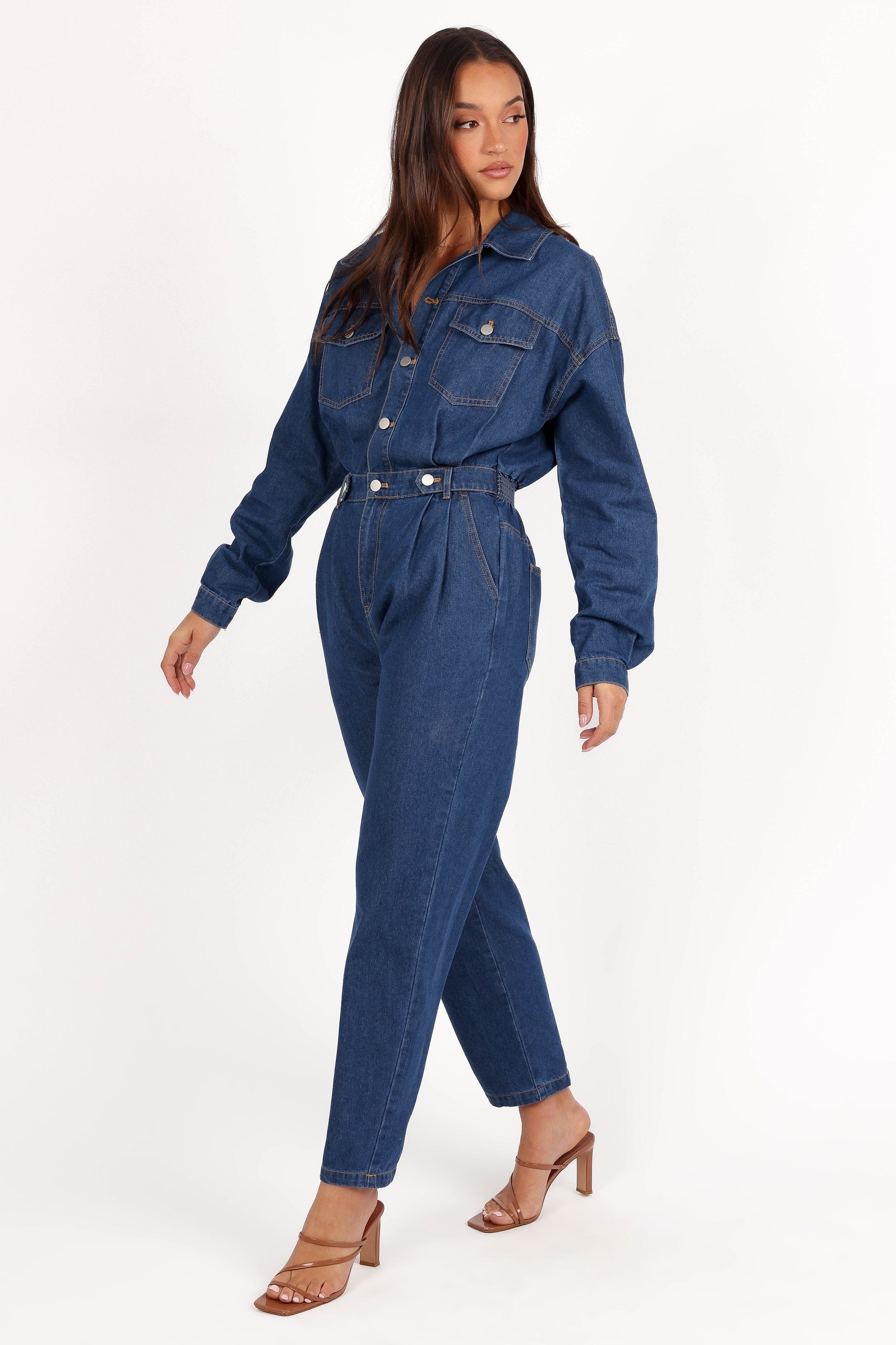Petal and Pup USA PLAYSUITS Rosa Denim Jumpsuit - Dark Denim