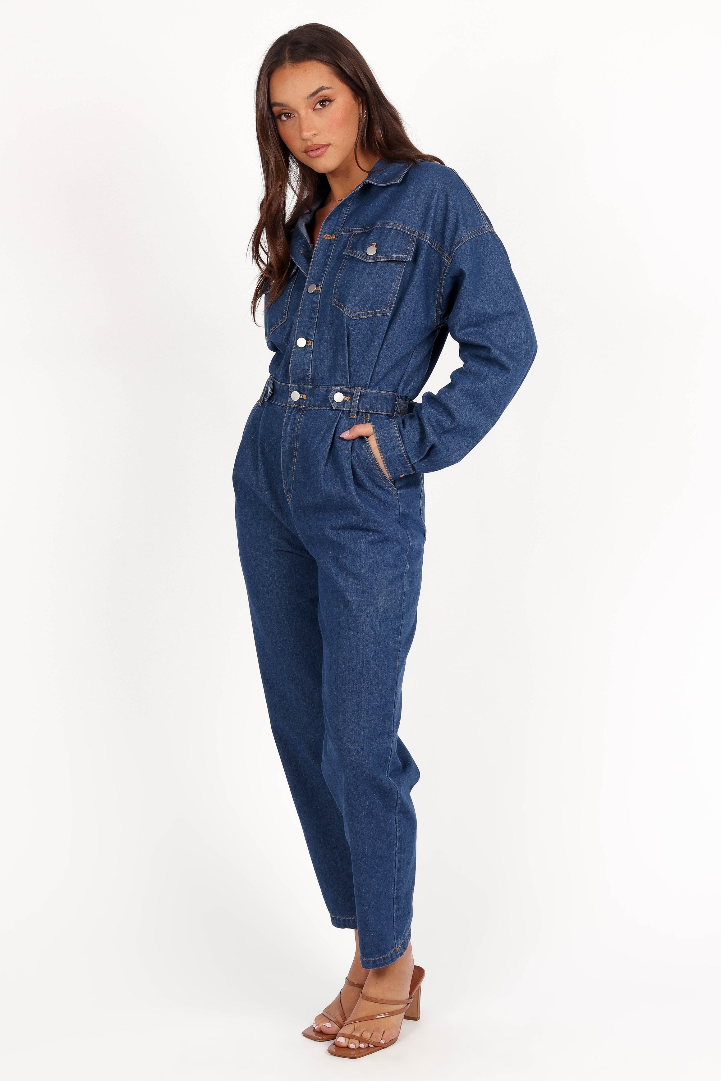 Petal and Pup USA PLAYSUITS Rosa Denim Jumpsuit - Dark Denim