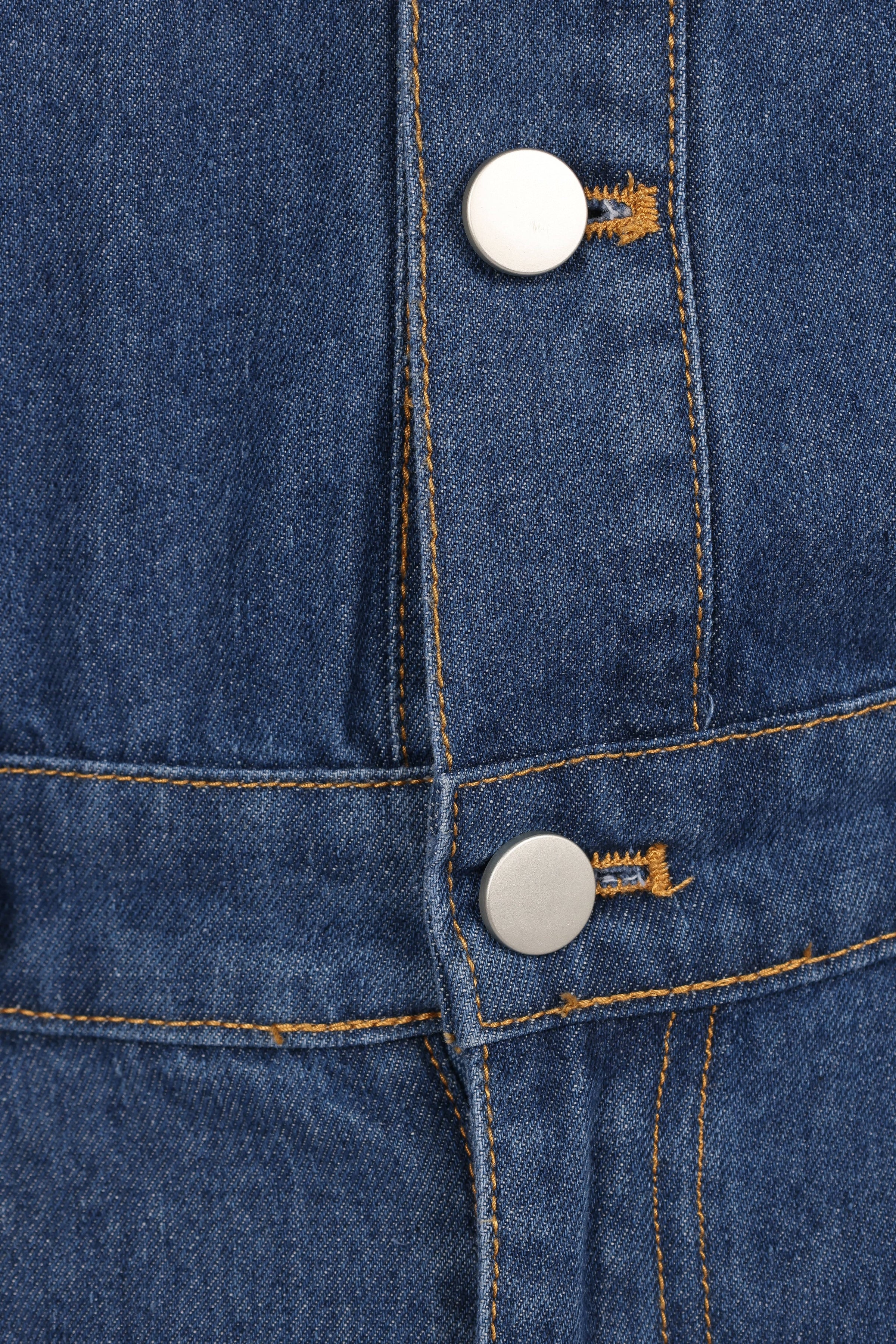 Petal and Pup USA PLAYSUITS Rosa Denim Jumpsuit - Dark Denim