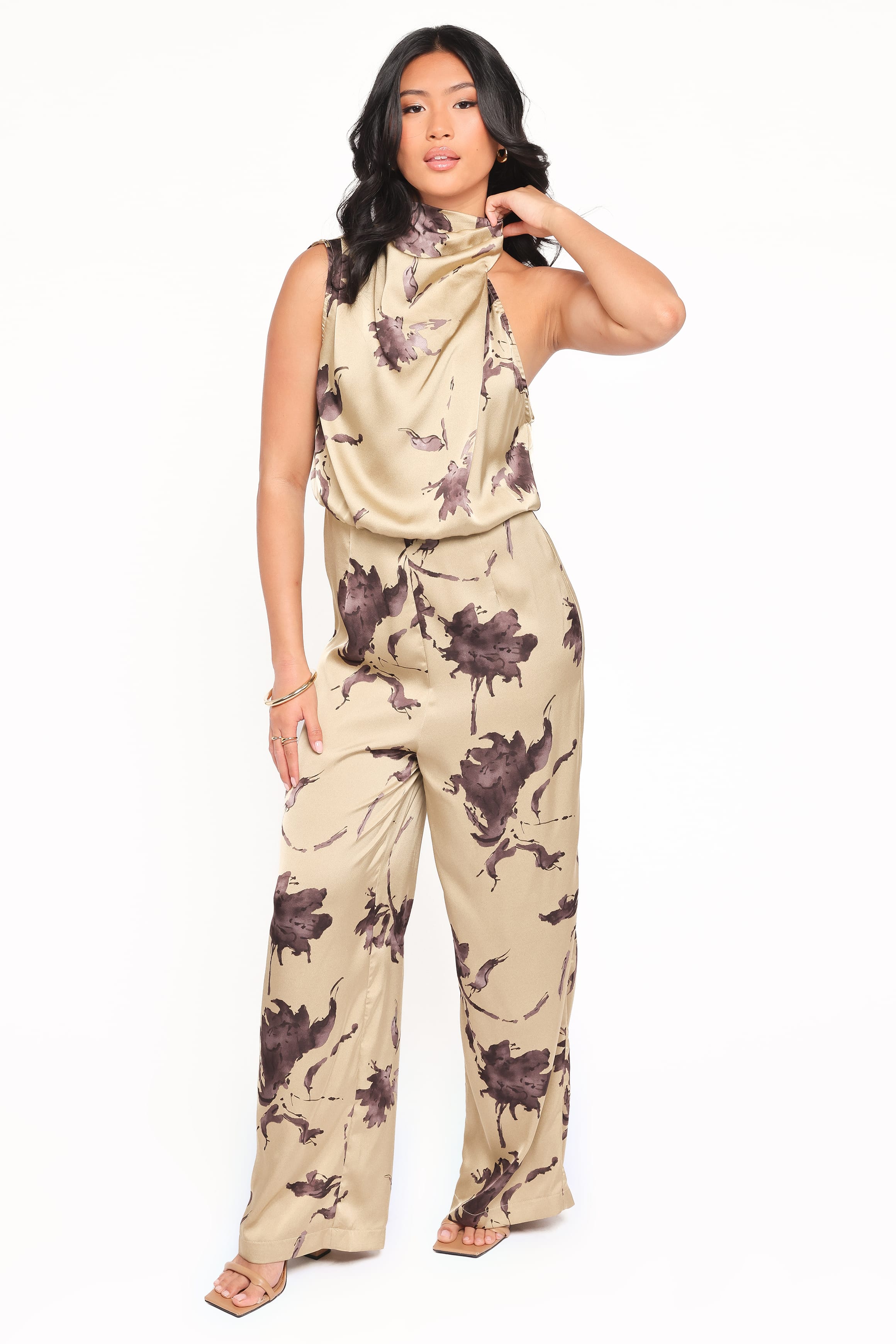 Petal and Pup USA PLAYSUITS Savannah Jumpsuit - Gold Floral