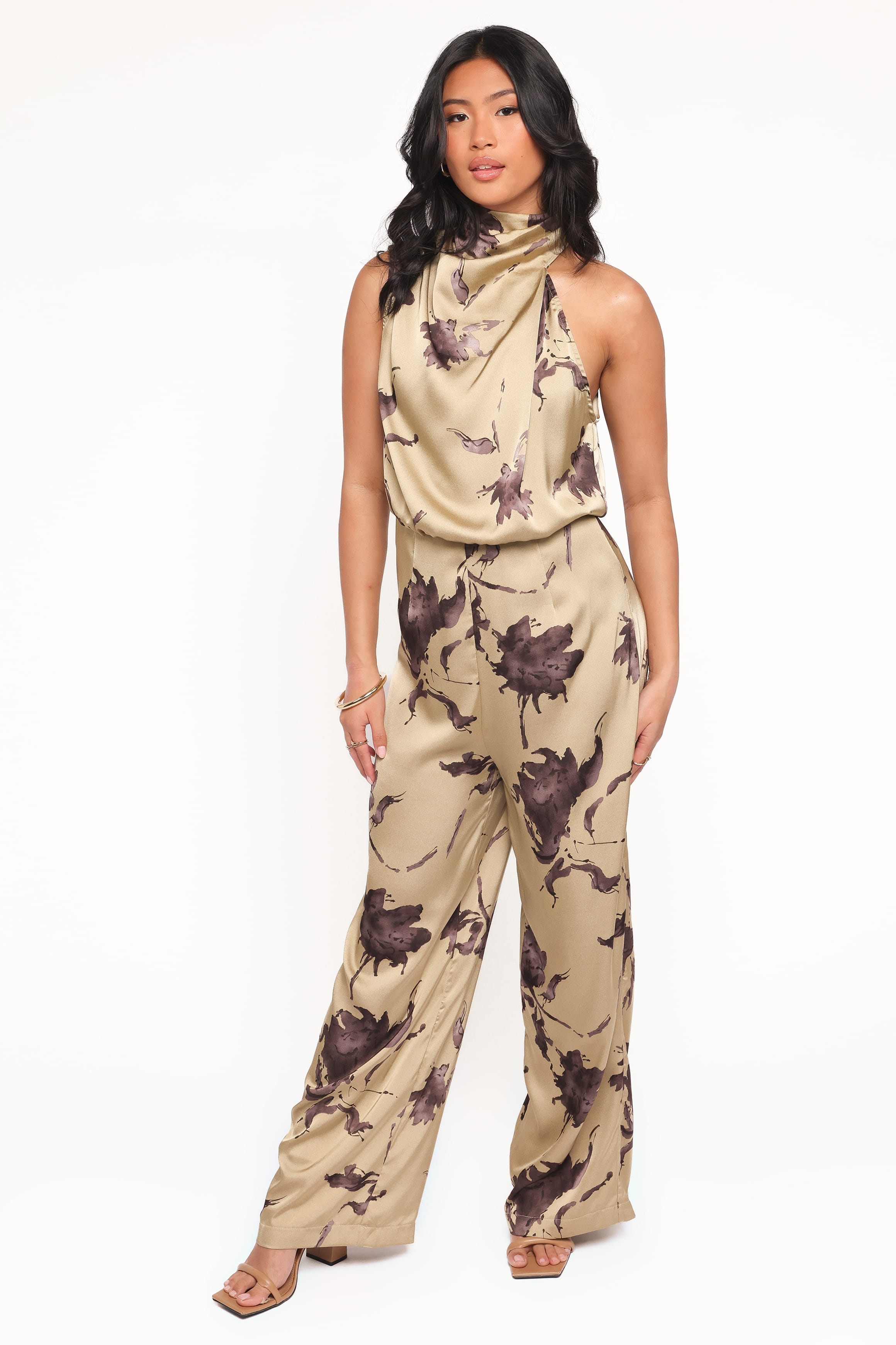 Petal and Pup USA PLAYSUITS Savannah Jumpsuit - Gold Floral