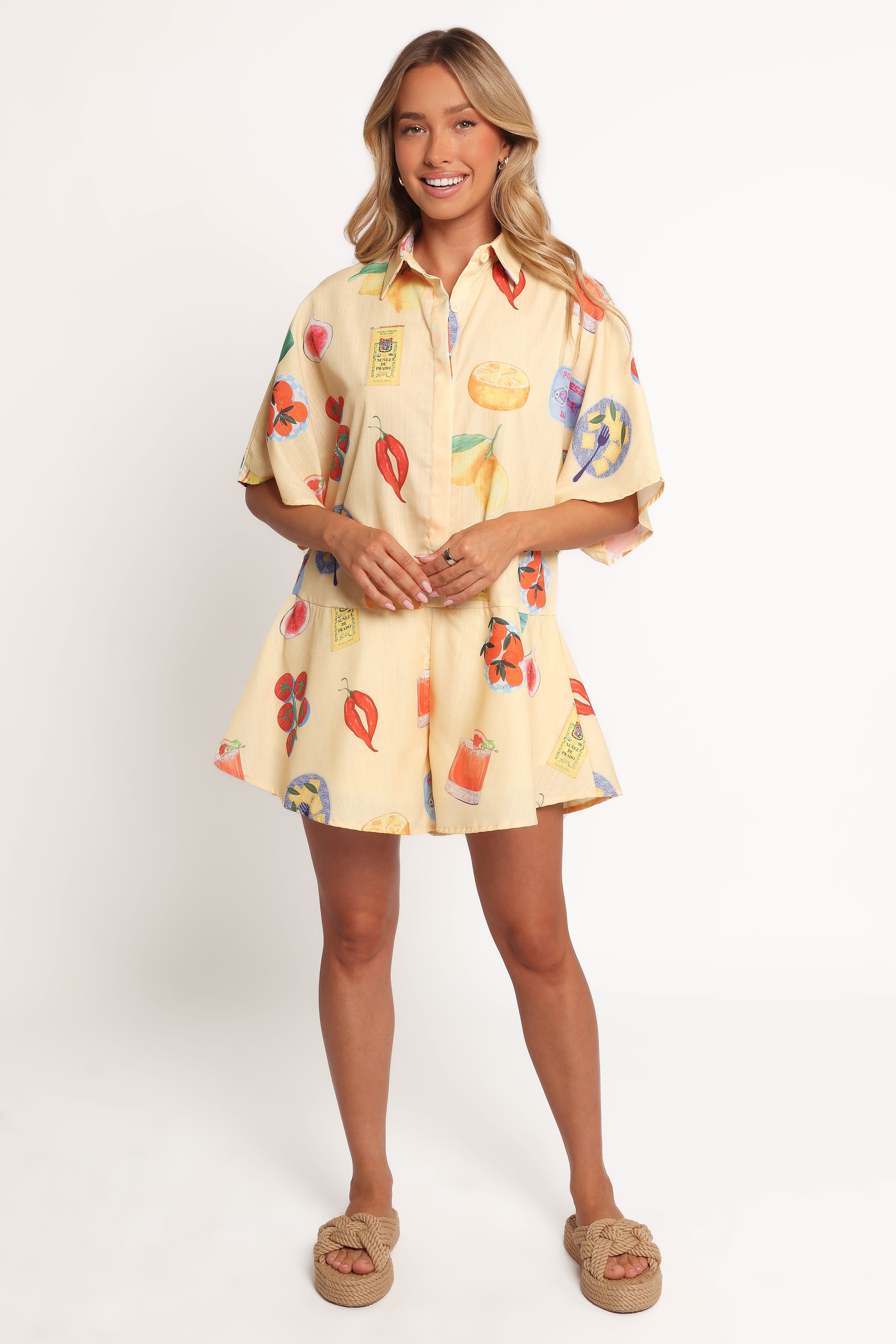 Petal and Pup USA PLAYSUITS Sebastian Romper - Pasta Print