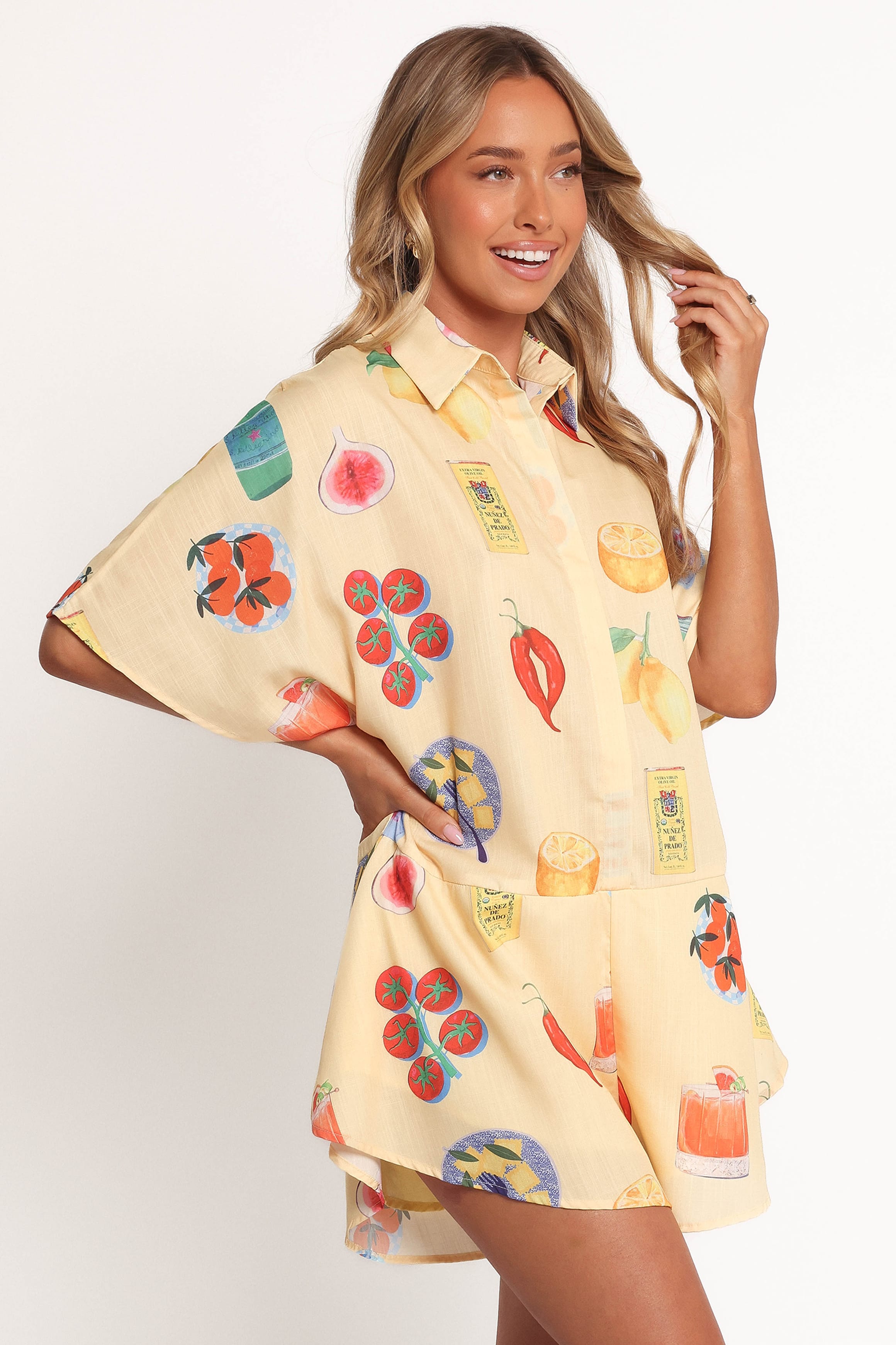 Petal and Pup USA PLAYSUITS Sebastian Romper - Pasta Print