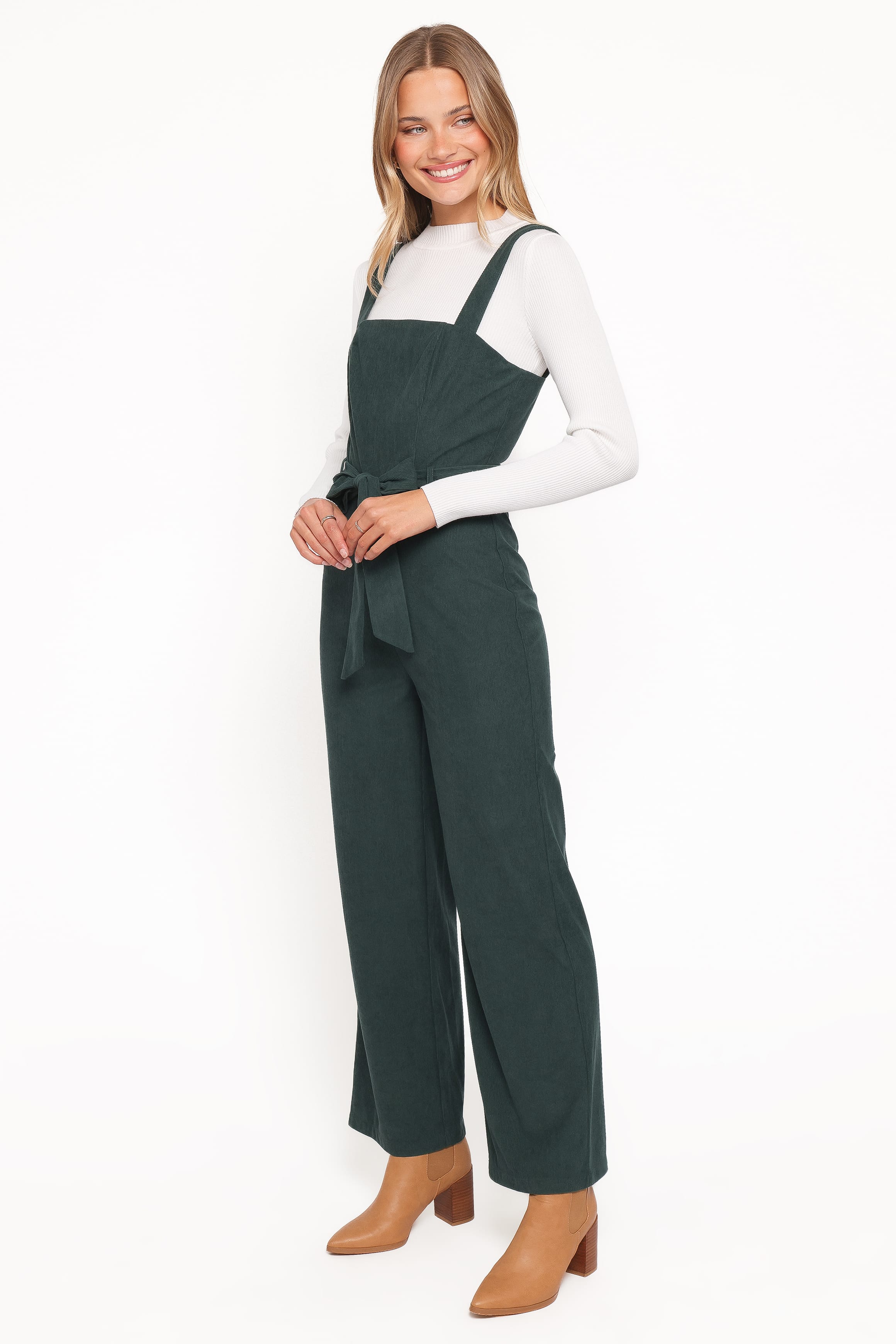 Petal and Pup USA PLAYSUITS Selene Corduroy Jumpsuit - Green