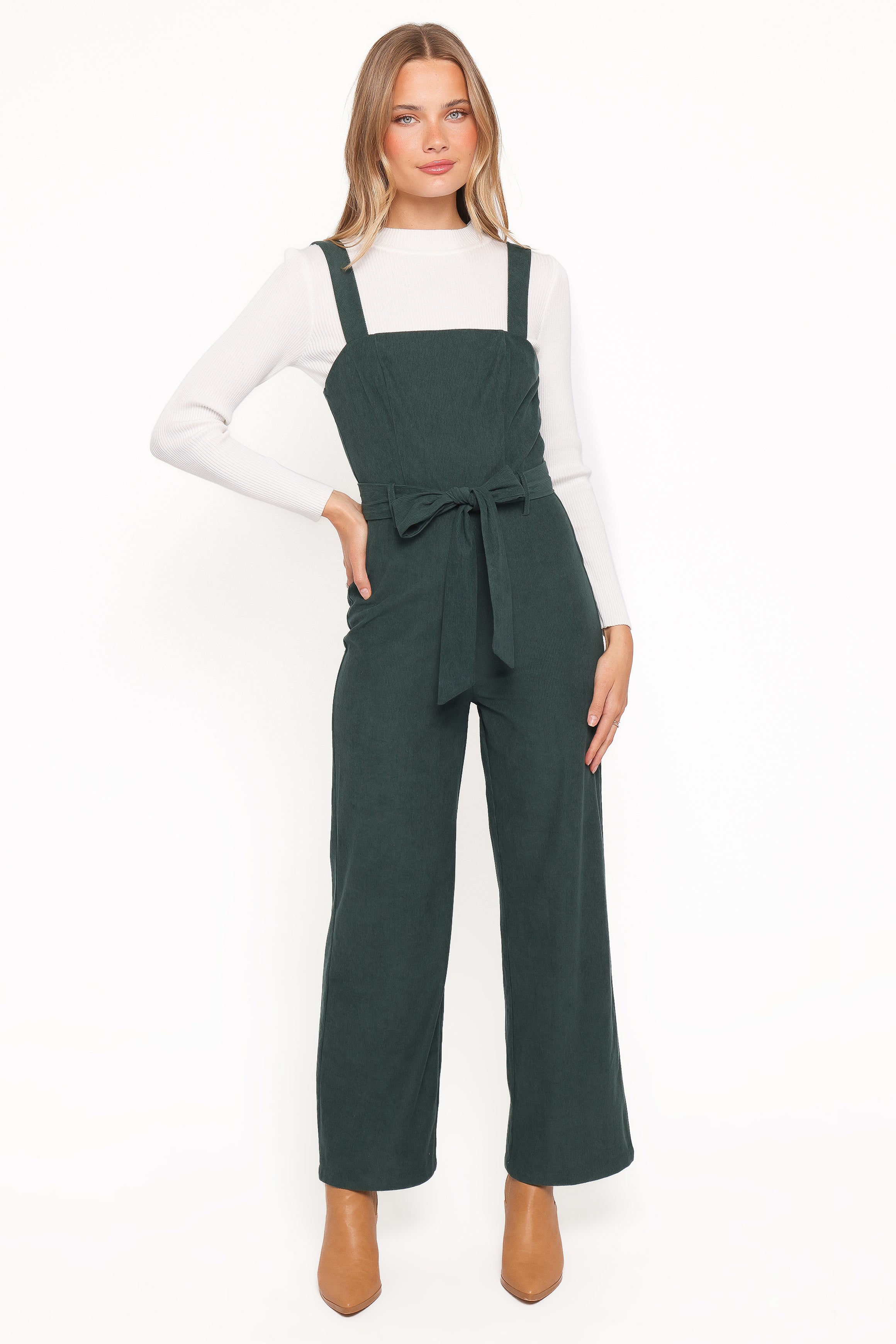 Petal and Pup USA PLAYSUITS Selene Corduroy Jumpsuit - Green