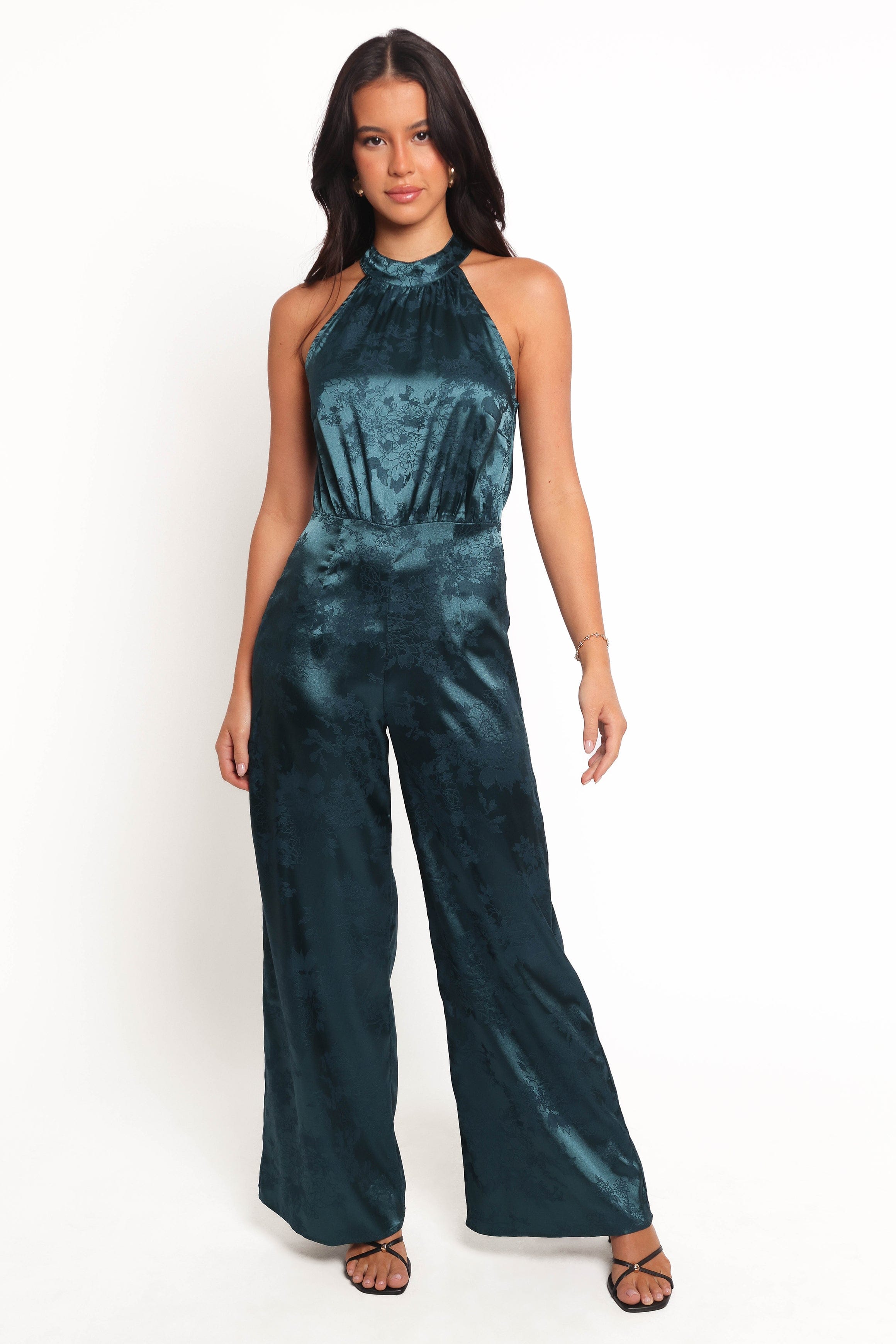 Petal and Pup USA PLAYSUITS Shellbie High Neck Jumpsuit - Teal